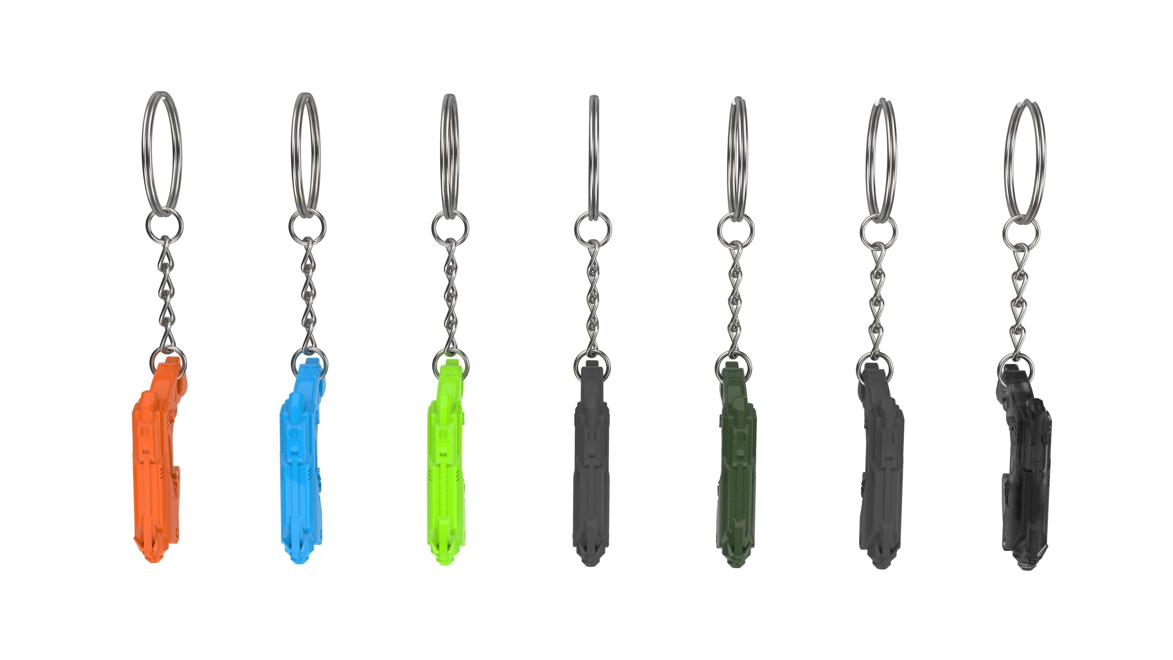 Keychain - DVa Blaster - Overwatch - Printable model - STL 3D print model_15