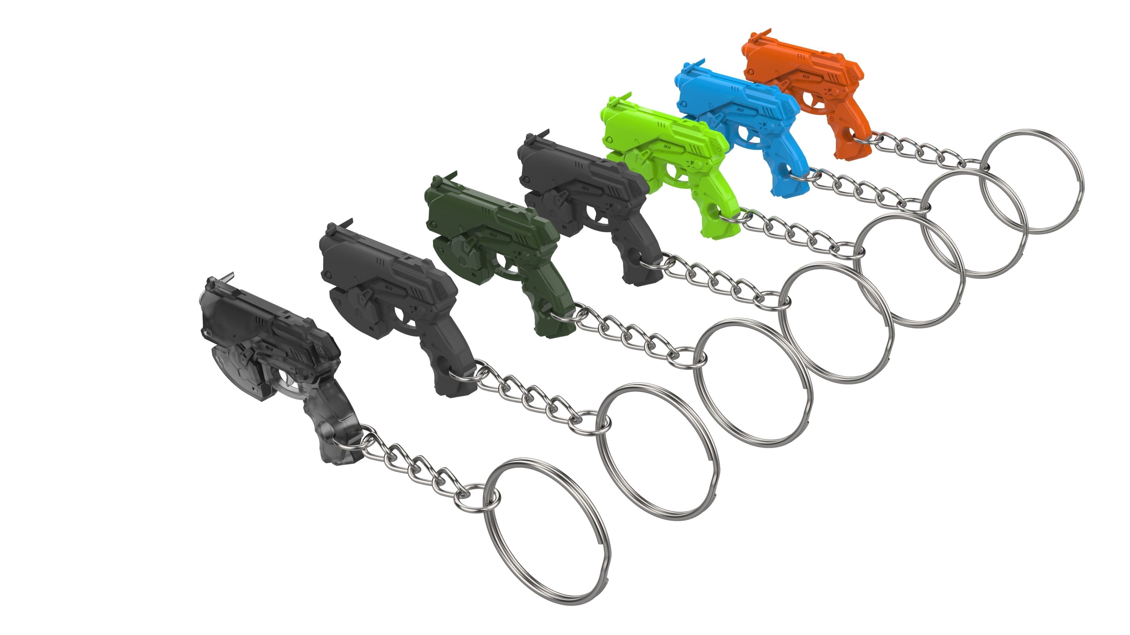 Keychain - DVa Blaster - Overwatch - Printable model - STL 3D print model_11