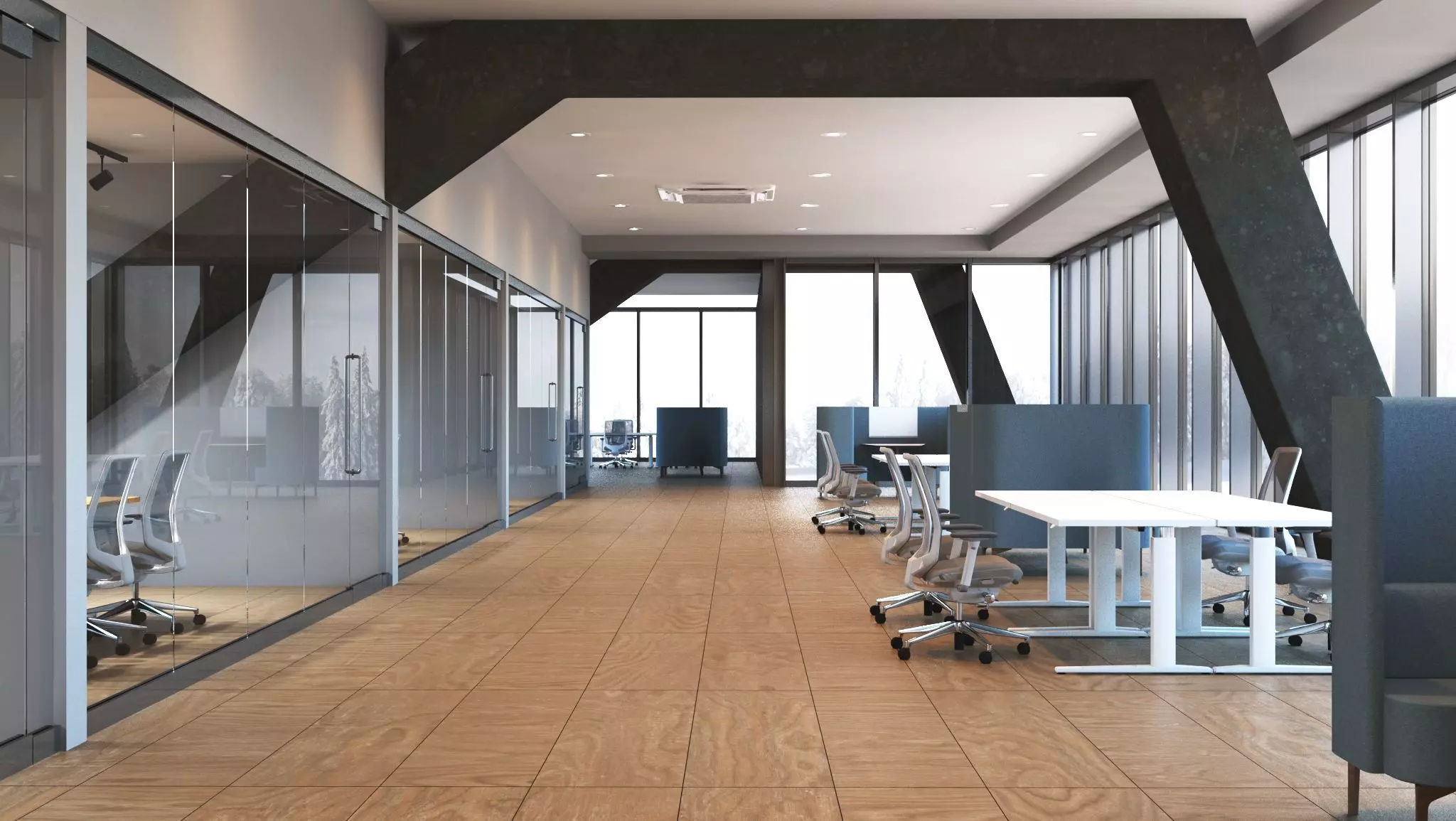 Workplace Office 001 3D model