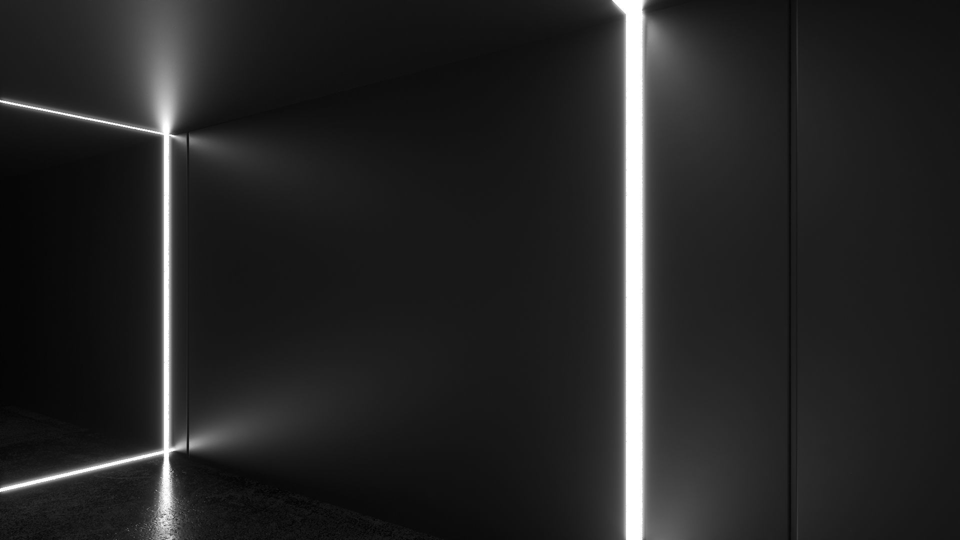 Dark modern car showroom 3D model_4