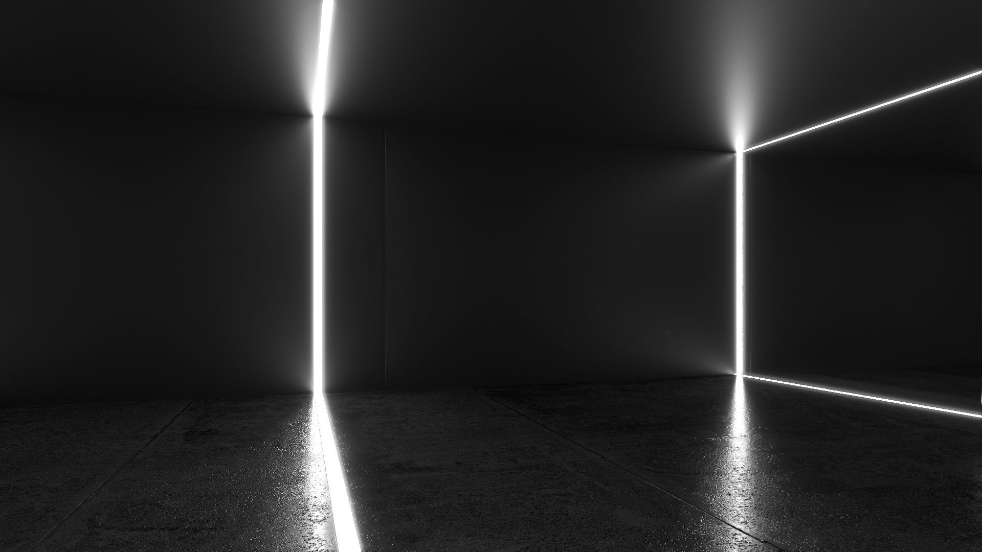 Dark modern car showroom 3D model_2