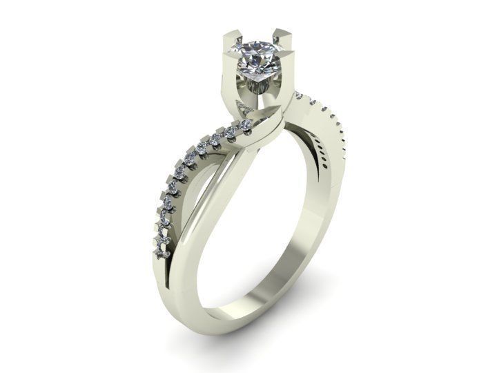 Diamond Ring 3D print model_1