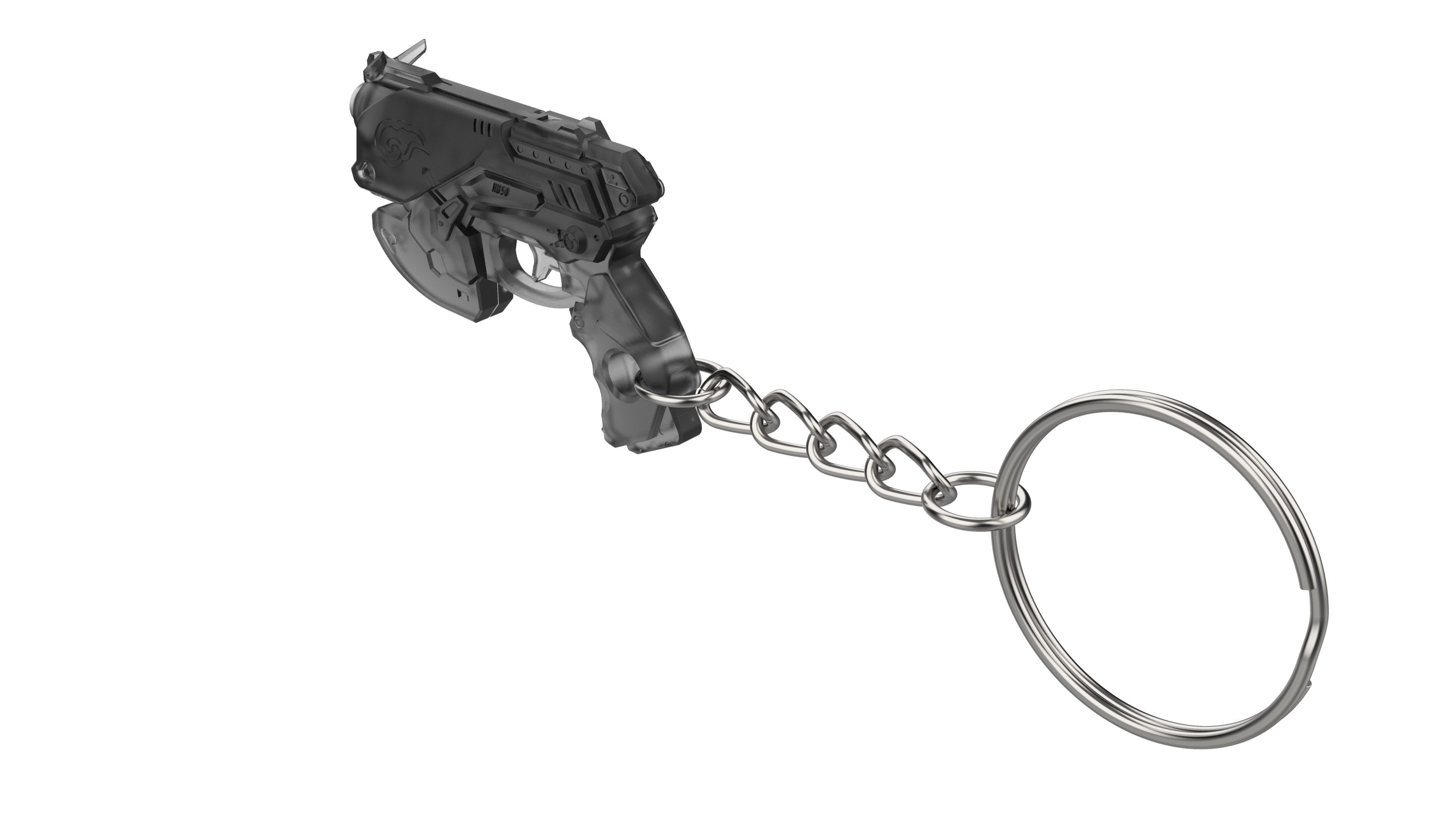 Keychain - DVa Palanquin Blaster - Overwatch - Printable - STL 3D print model_7