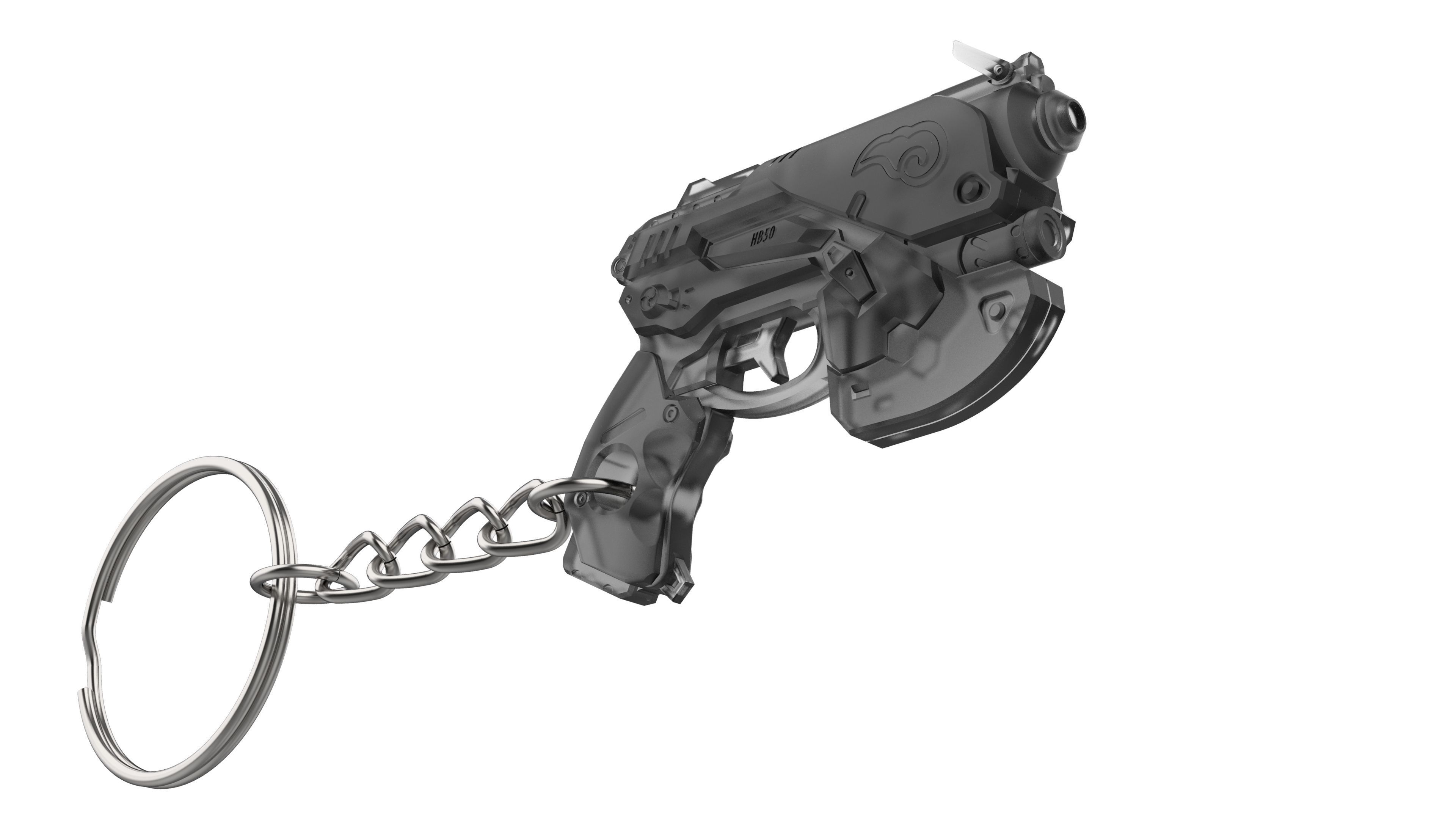 Keychain - DVa Palanquin Blaster - Overwatch - Printable - STL 3D print model_4