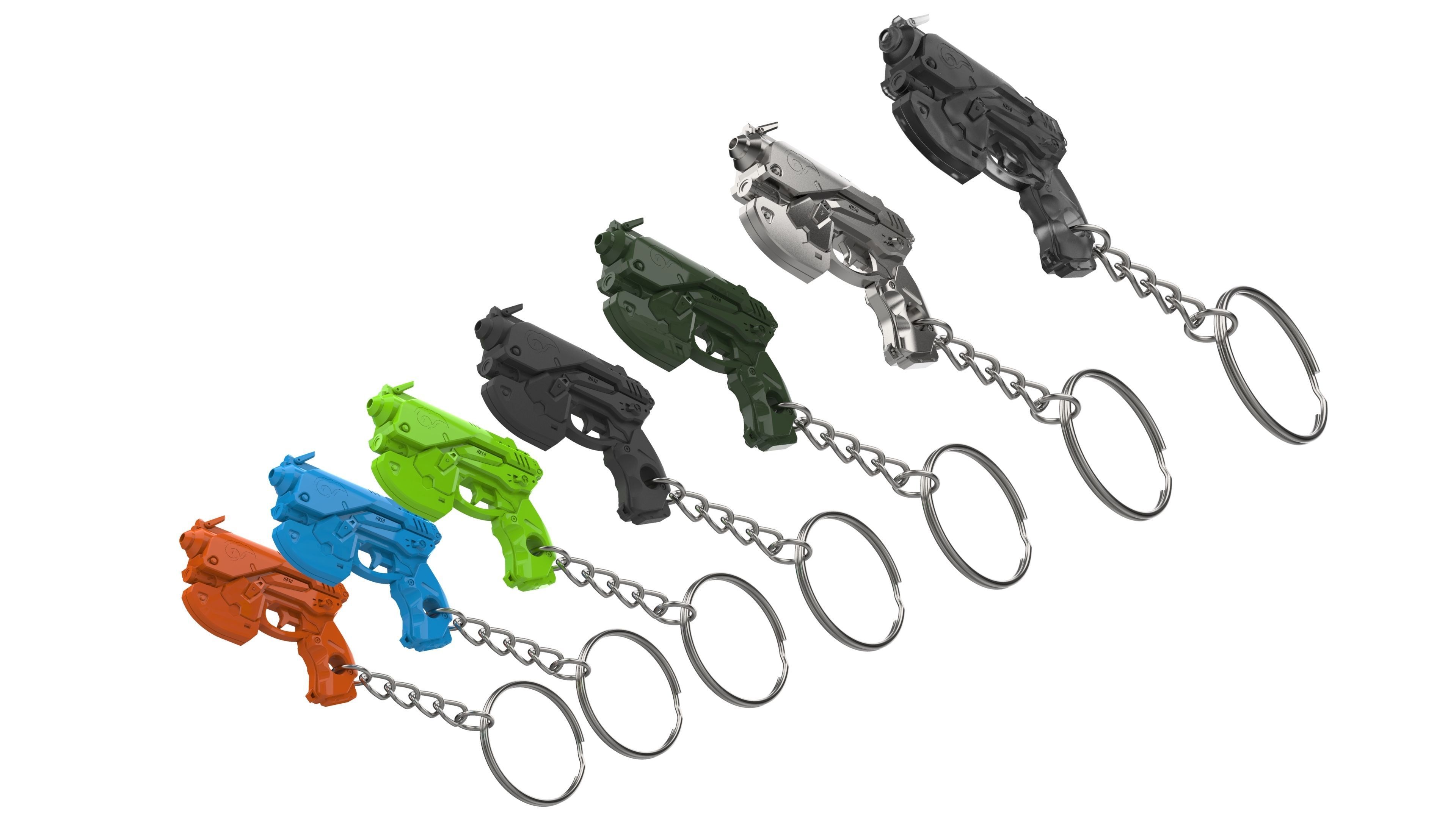 Keychain - DVa Palanquin Blaster - Overwatch - Printable - STL 3D print model_15