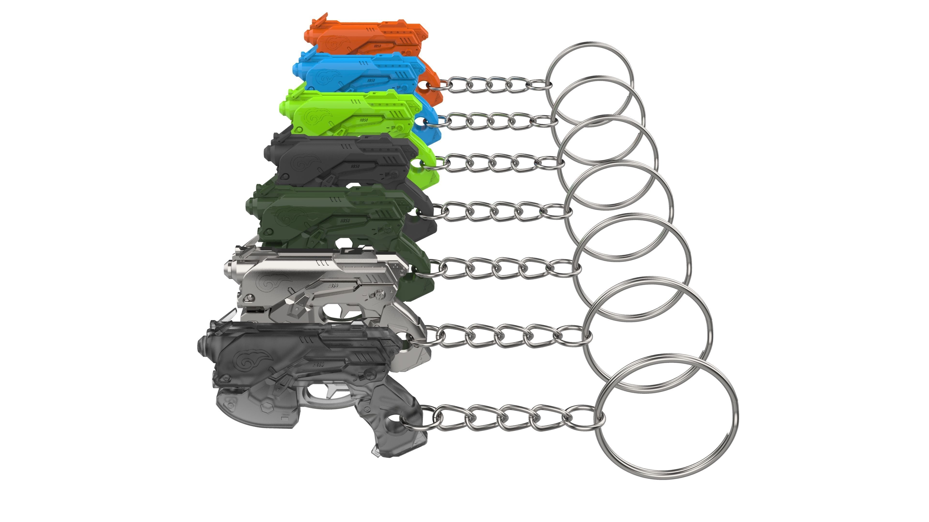 Keychain - DVa Palanquin Blaster - Overwatch - Printable - STL 3D print model_10