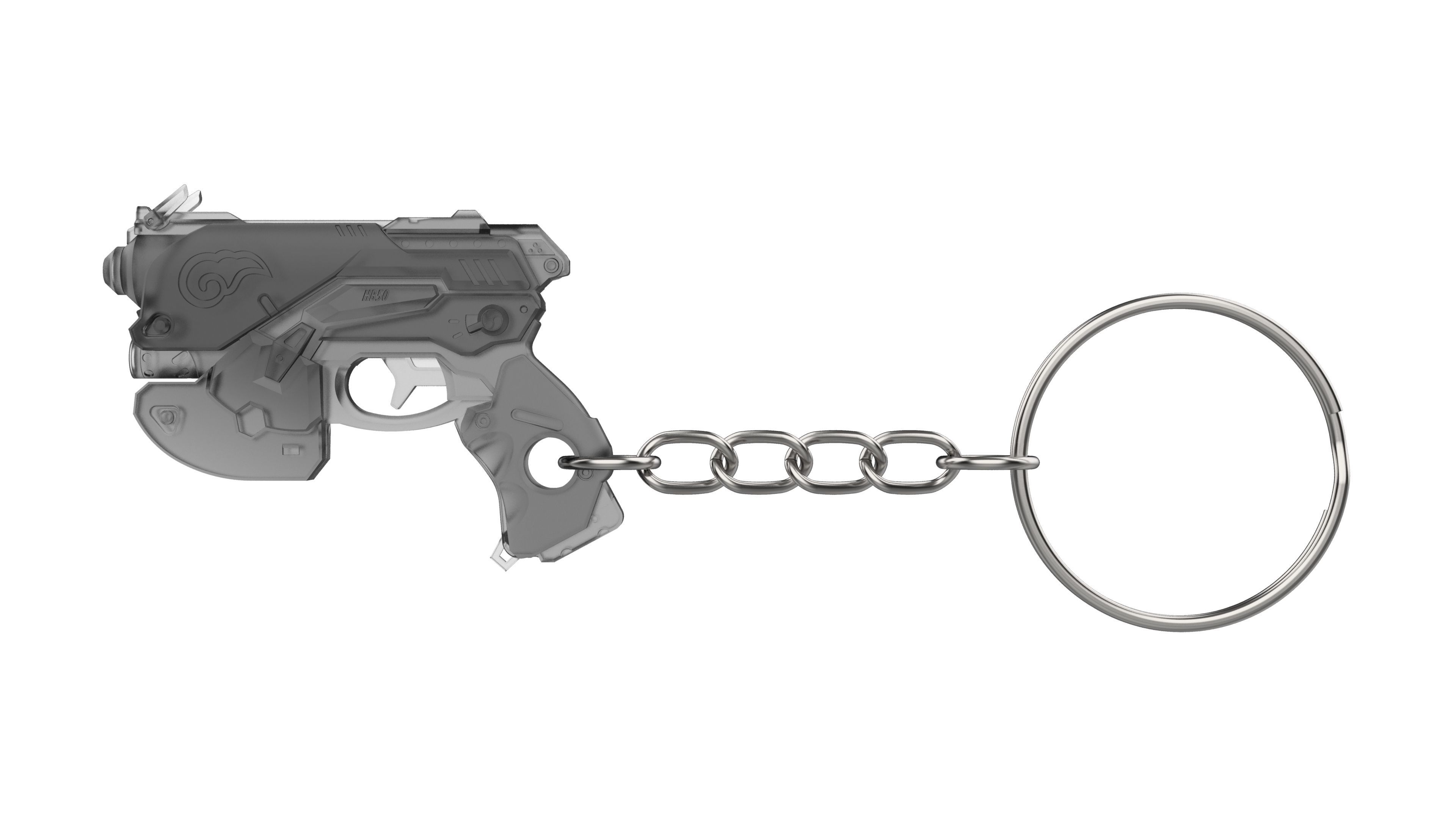 Keychain - DVa Palanquin Blaster - Overwatch - Printable - STL 3D print model_5