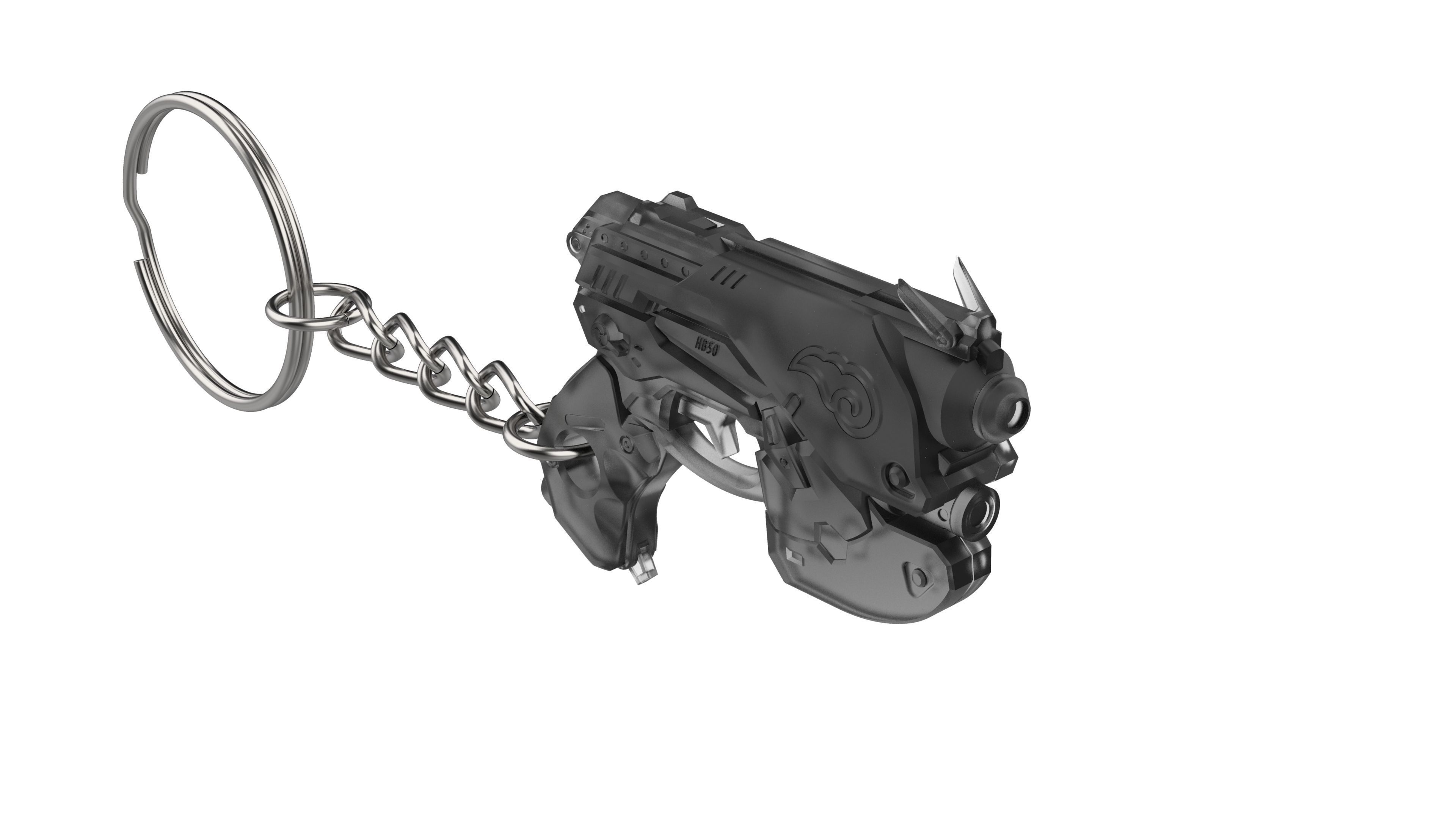 Keychain - DVa Palanquin Blaster - Overwatch - Printable - STL 3D print model_1