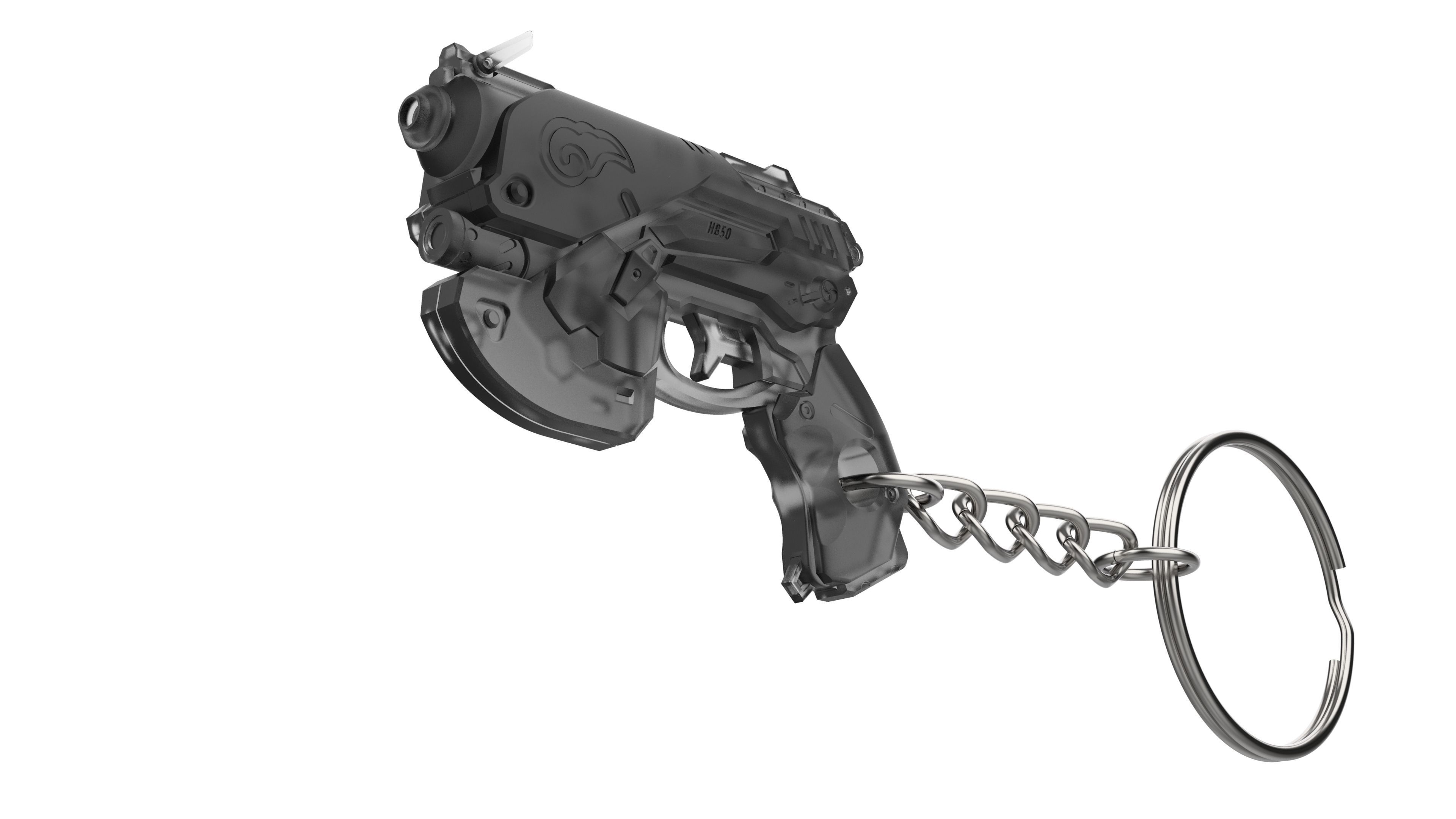 Keychain - DVa Palanquin Blaster - Overwatch - Printable - STL 3D print model_3