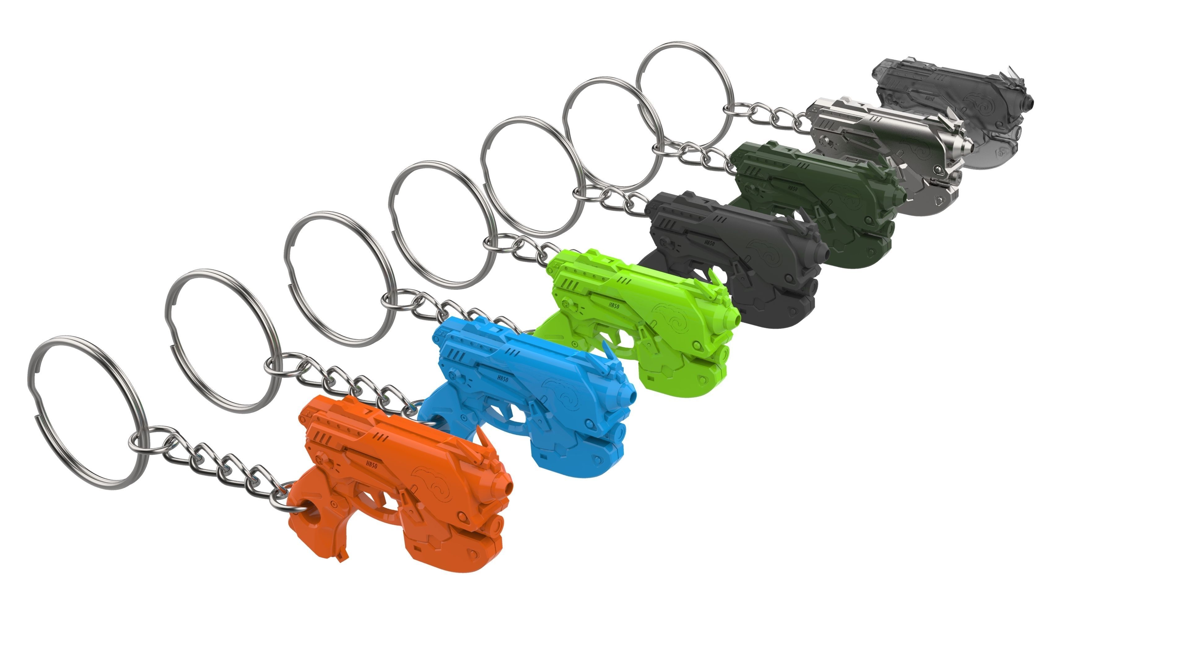 Keychain - DVa Palanquin Blaster - Overwatch - Printable - STL 3D print model_17