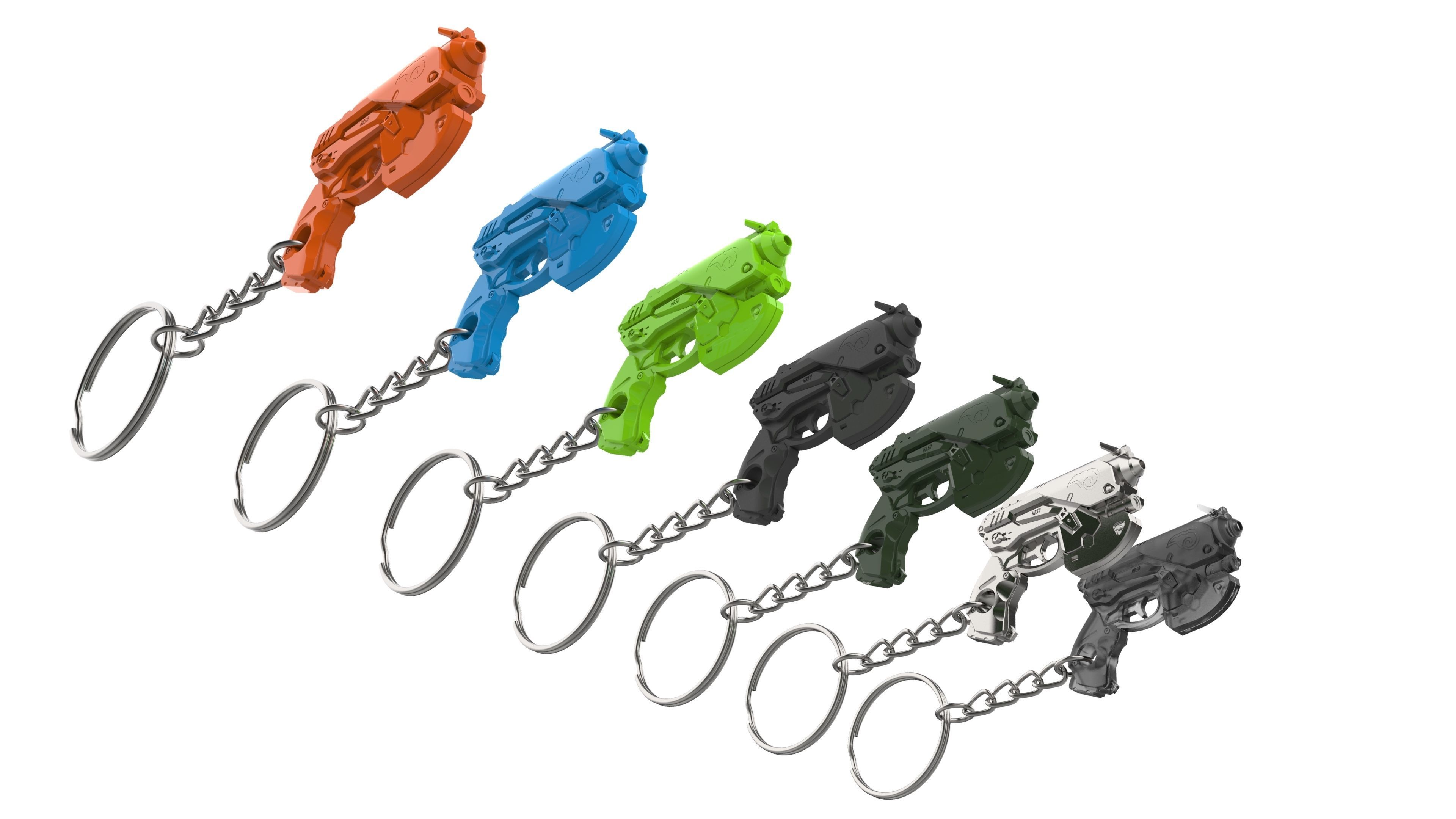 Keychain - DVa Palanquin Blaster - Overwatch - Printable - STL 3D print model_14