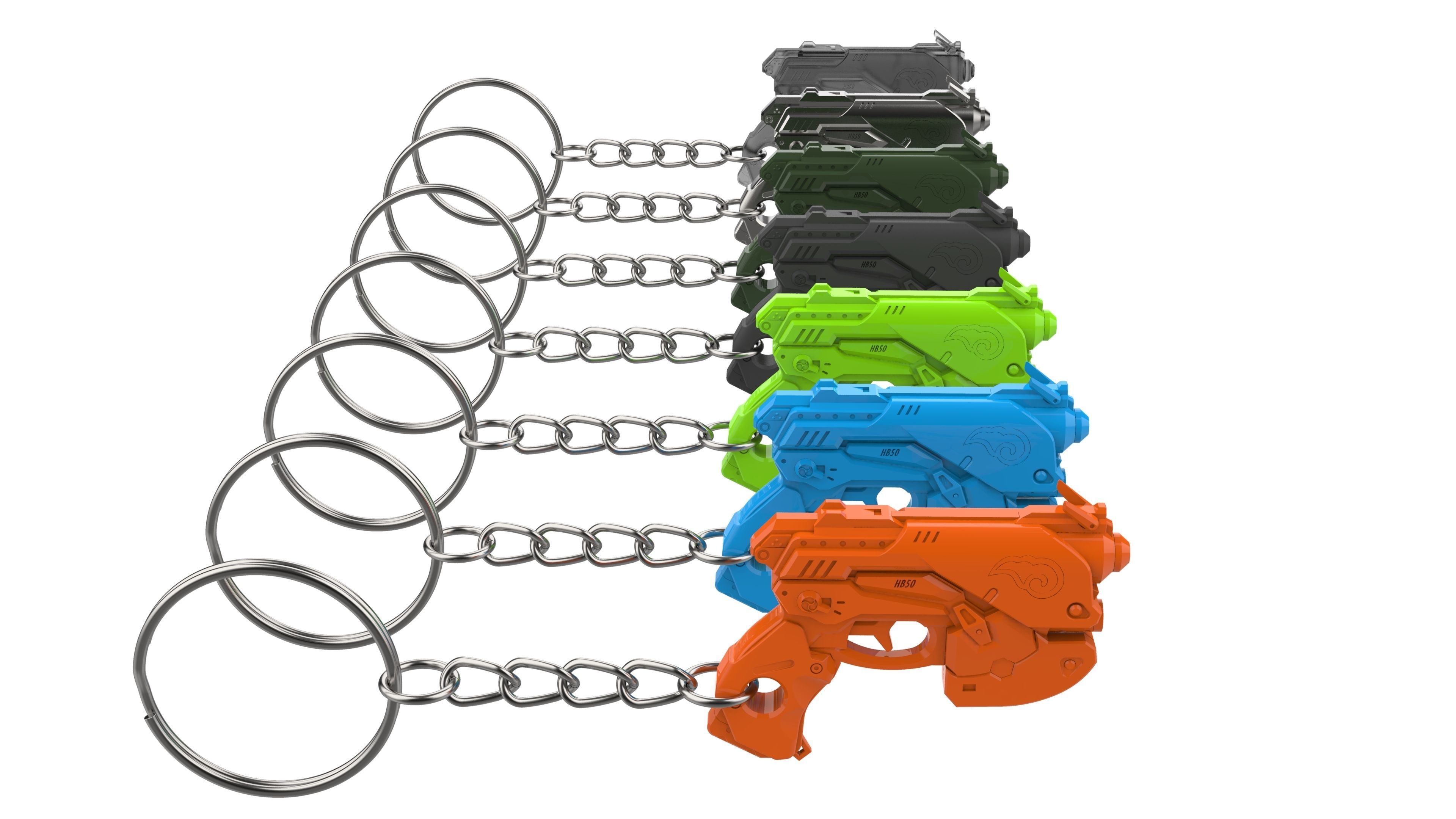 Keychain - DVa Palanquin Blaster - Overwatch - Printable - STL 3D print model_13