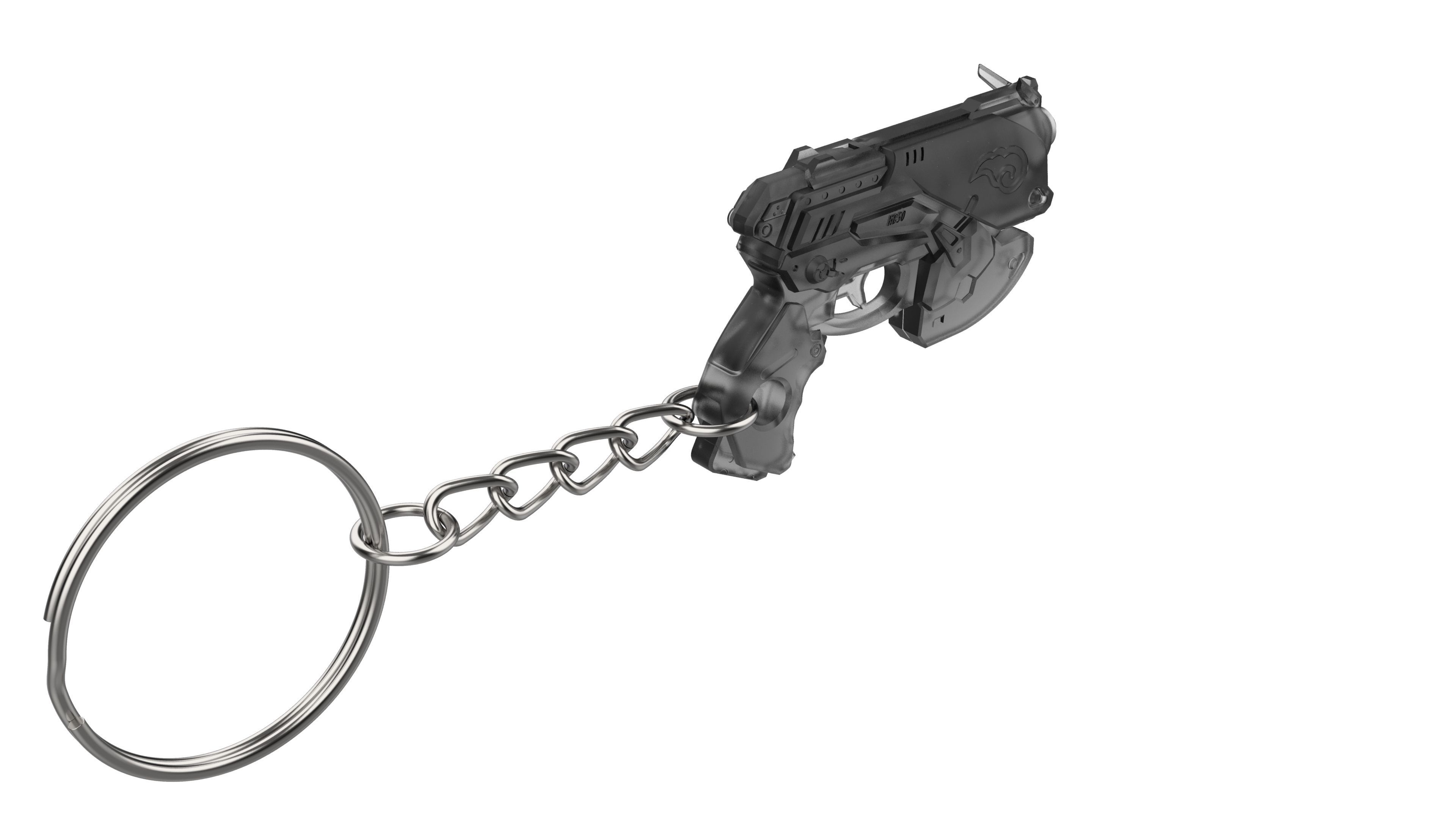 Keychain - DVa Palanquin Blaster - Overwatch - Printable - STL 3D print model_8