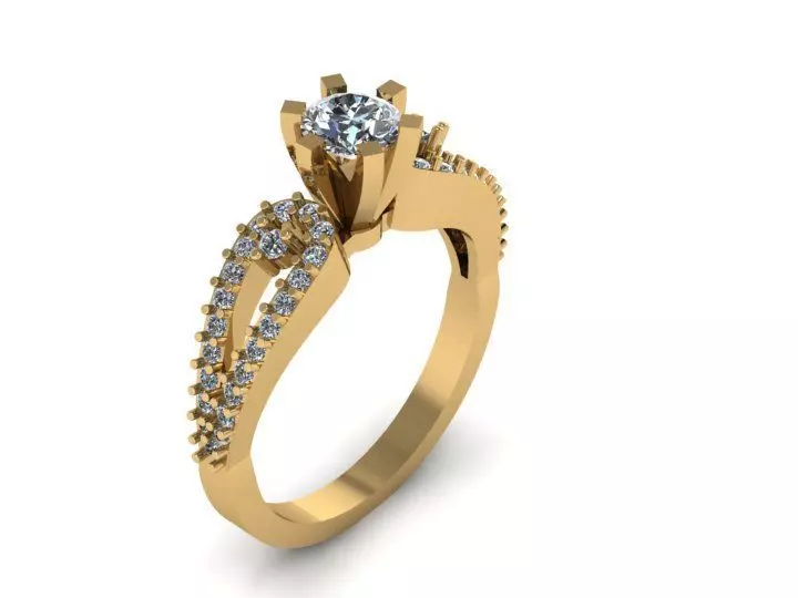 Diamond Ring 3D print model_0