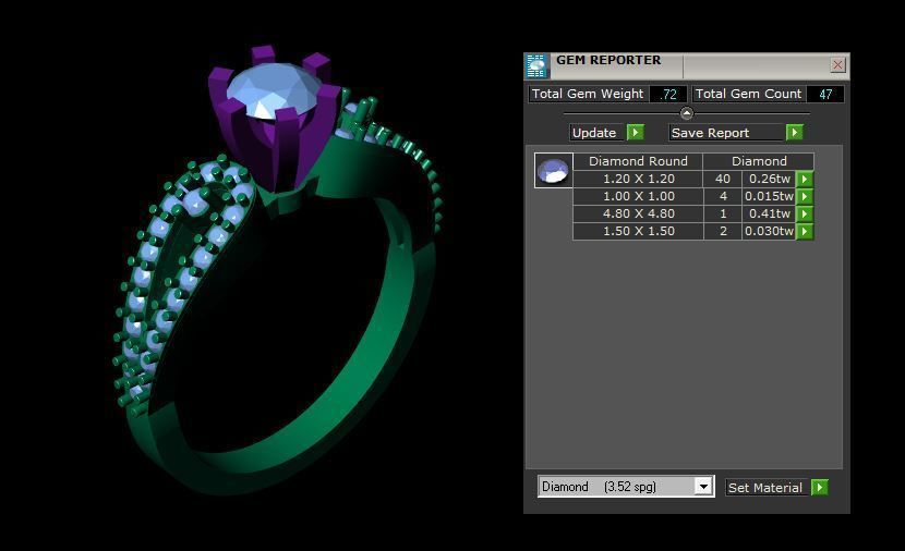 Diamond Ring 3D print model_3