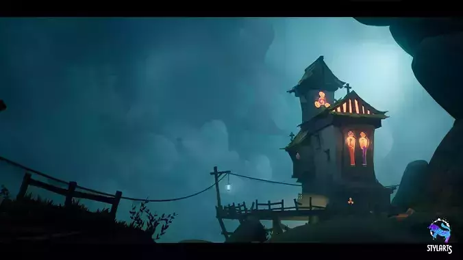 Stylized Perched Church