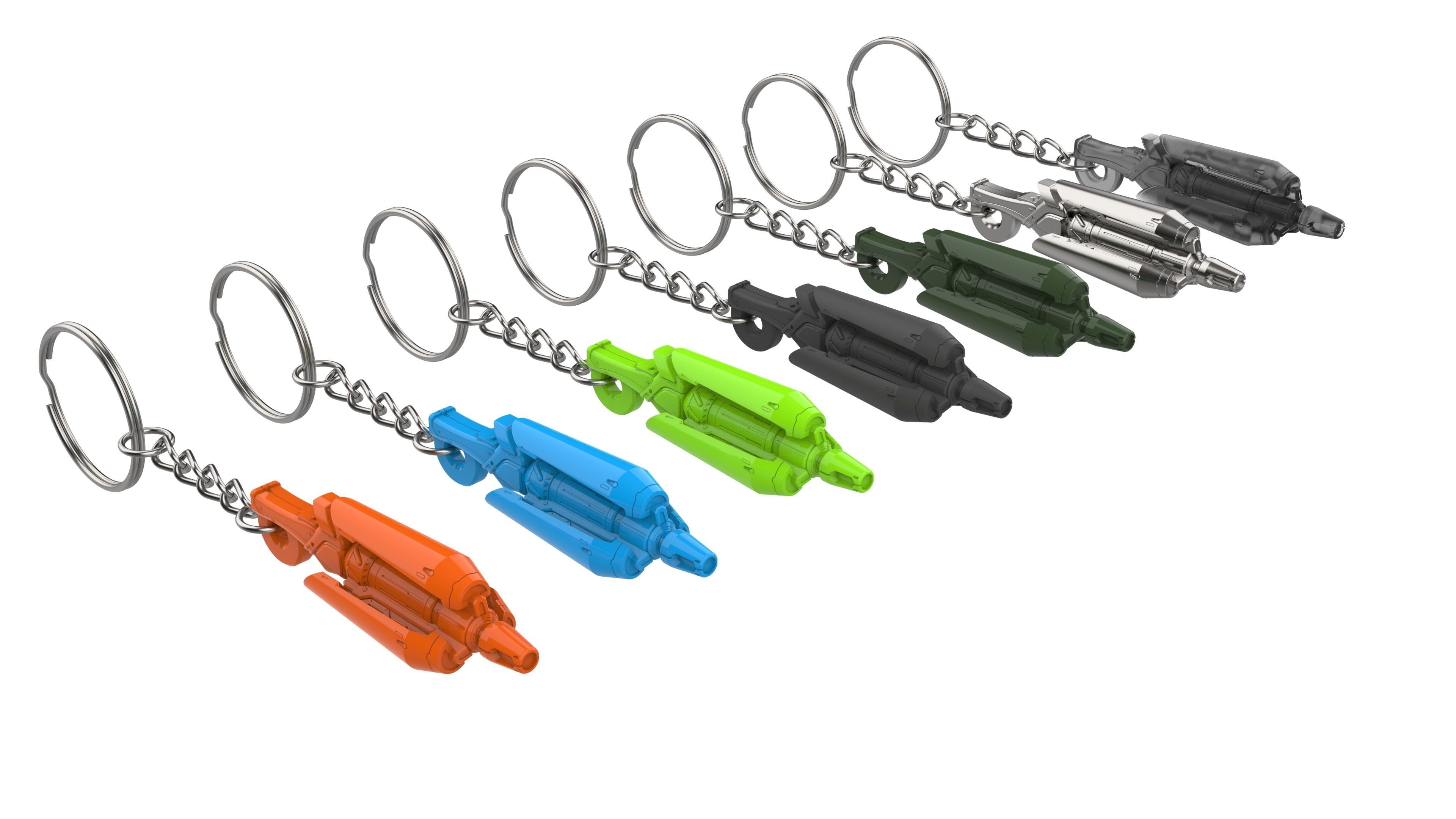 Keychain - Mercy Caduceus Staff - Overwatch - Printable - STL 3D print model_17