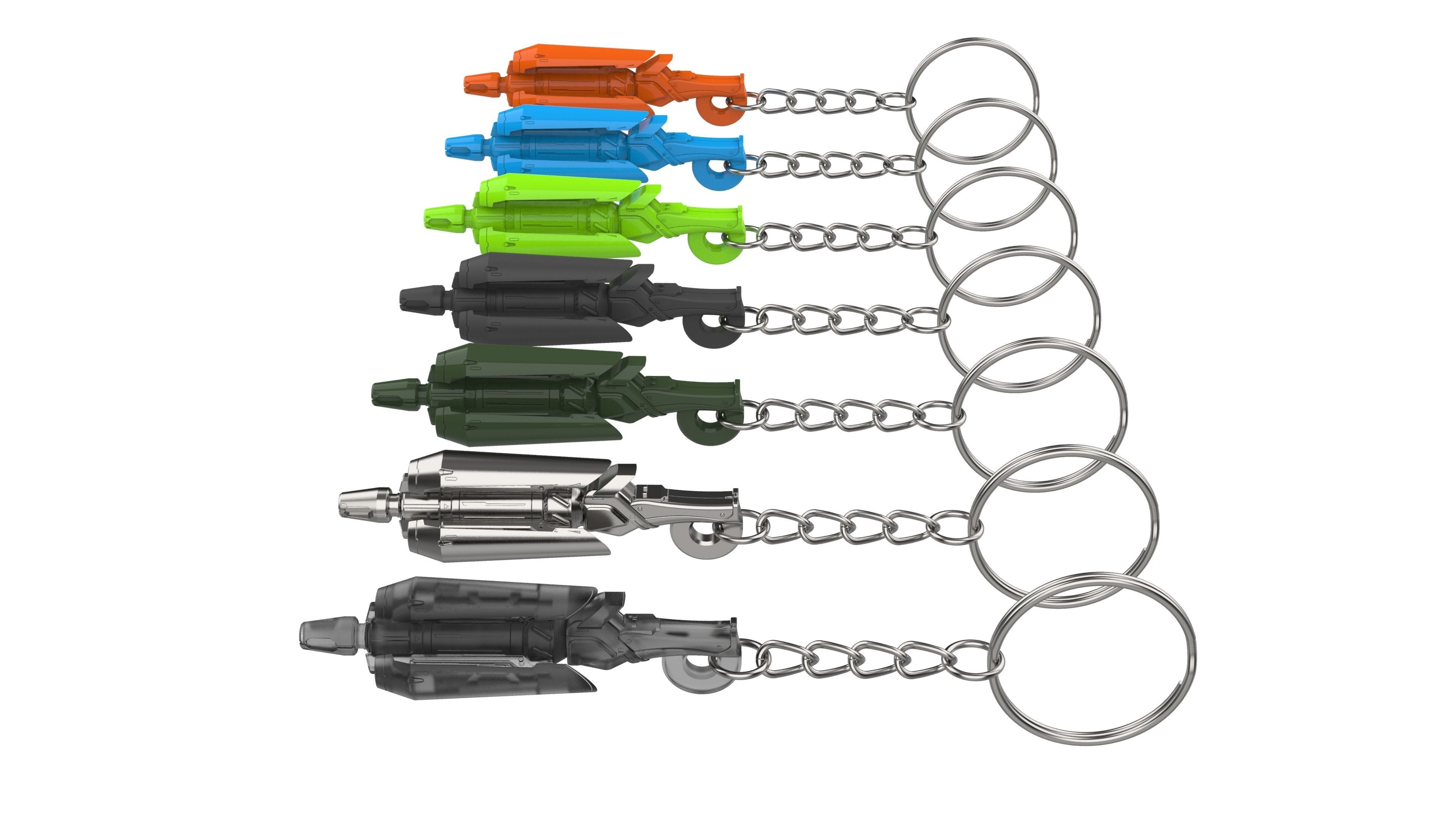 Keychain - Mercy Caduceus Staff - Overwatch - Printable - STL 3D print model_11