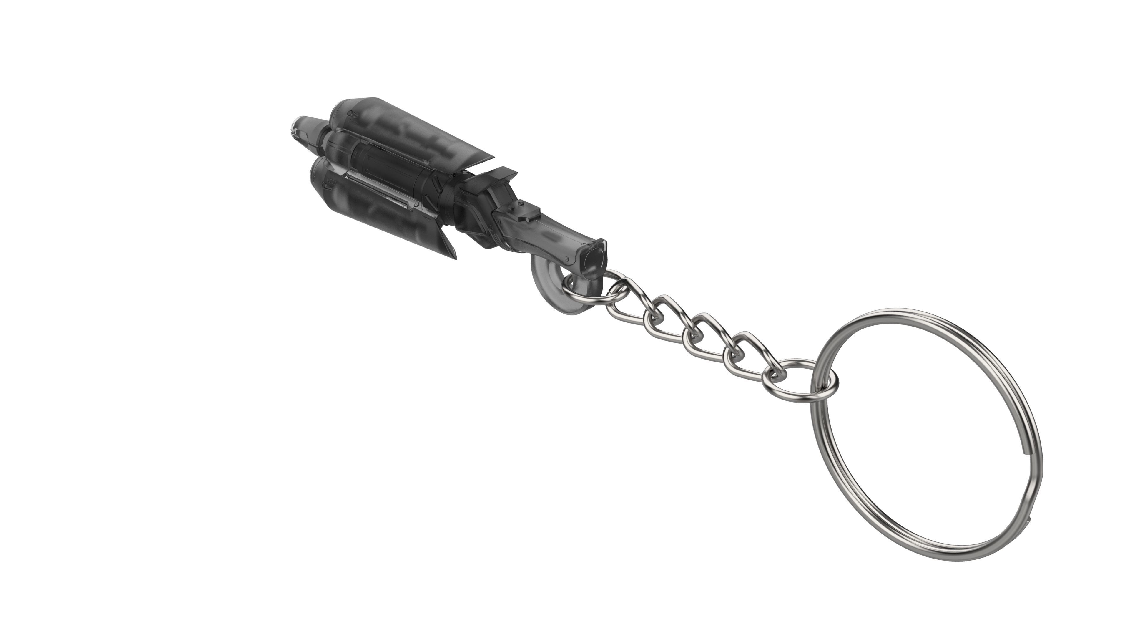 Keychain - Mercy Caduceus Staff - Overwatch - Printable - STL 3D print model_6