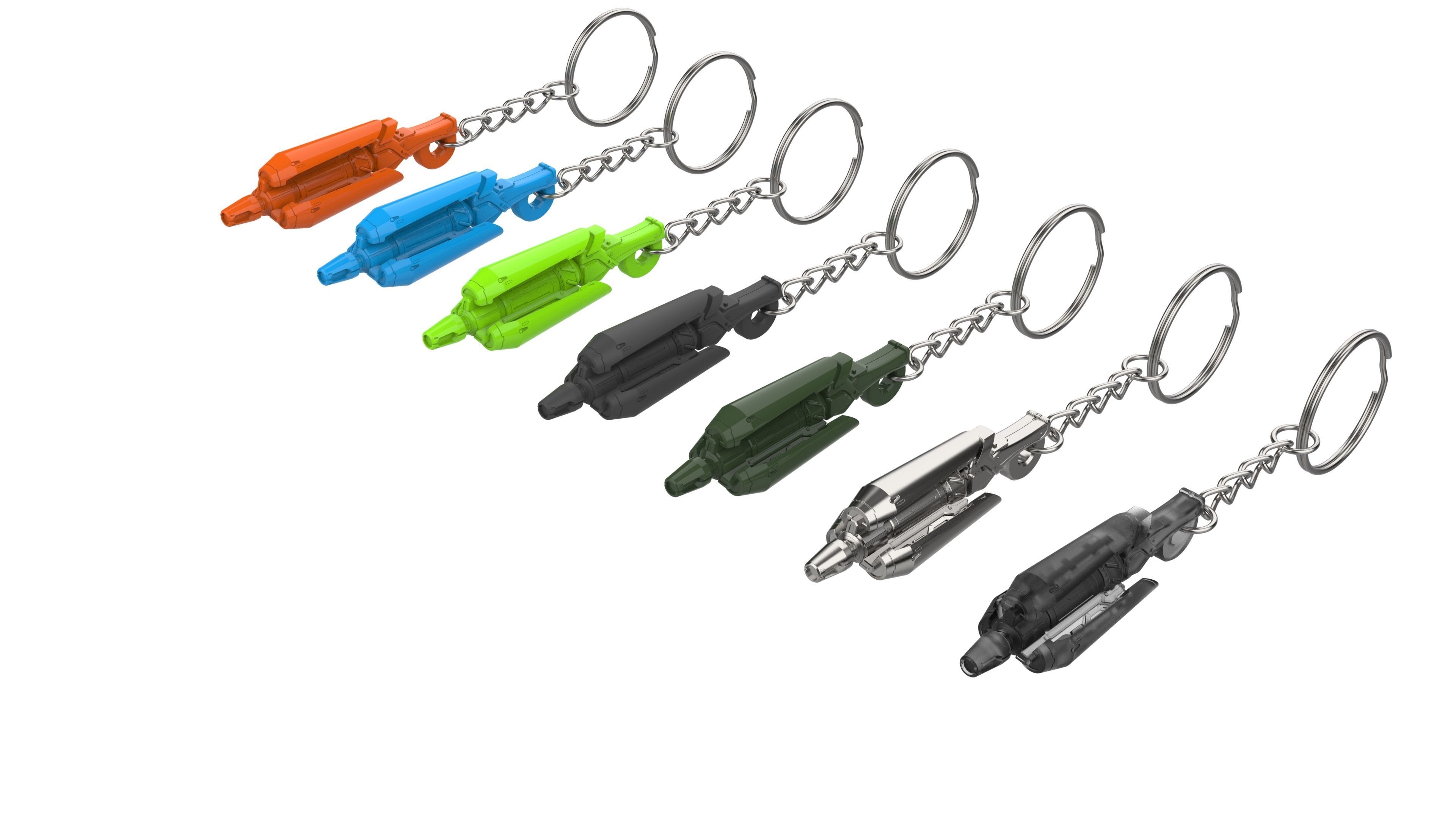 Keychain - Mercy Caduceus Staff - Overwatch - Printable - STL 3D print model_9