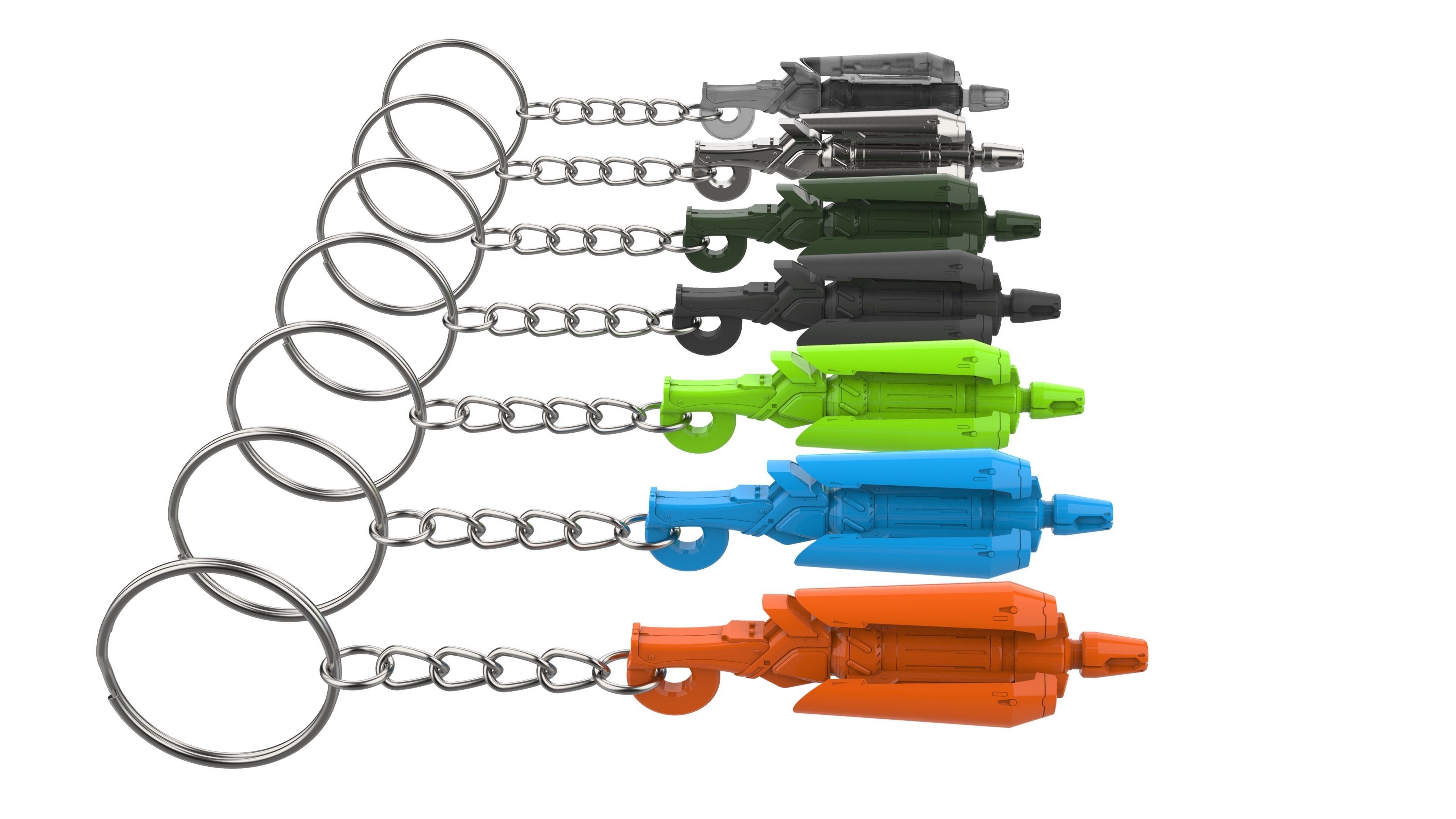 Keychain - Mercy Caduceus Staff - Overwatch - Printable - STL 3D print model_14