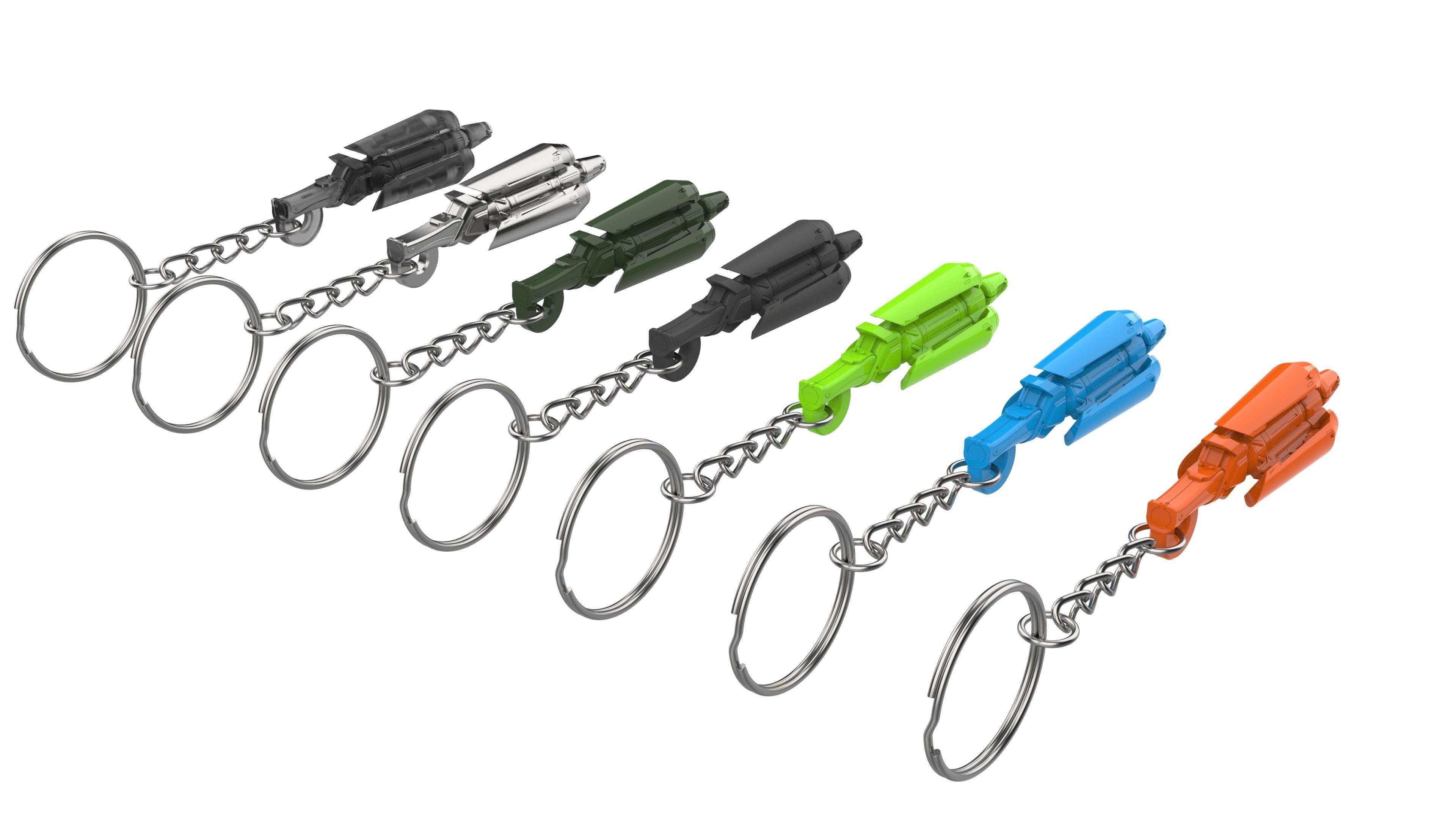 Keychain - Mercy Caduceus Staff - Overwatch - Printable - STL 3D print model_13