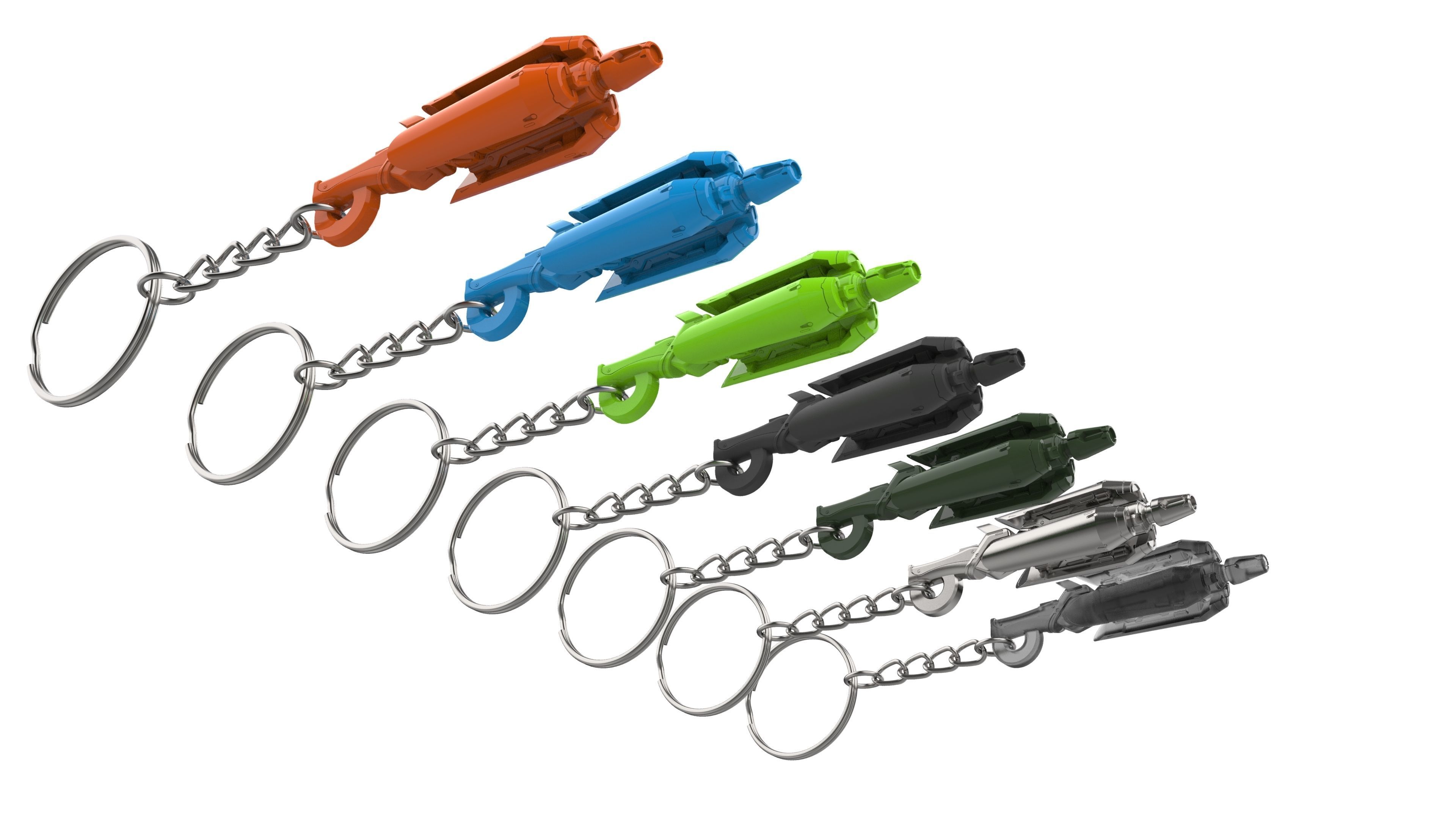 Keychain - Mercy Caduceus Staff - Overwatch - Printable - STL 3D print model_16