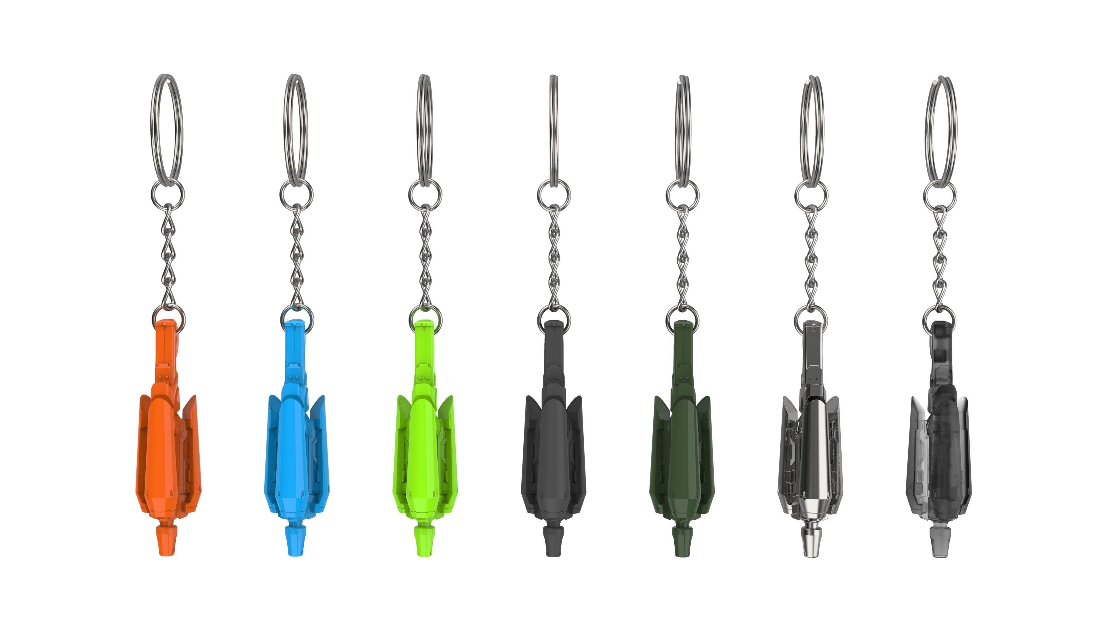 Keychain - Mercy Caduceus Staff - Overwatch - Printable - STL 3D print model_15