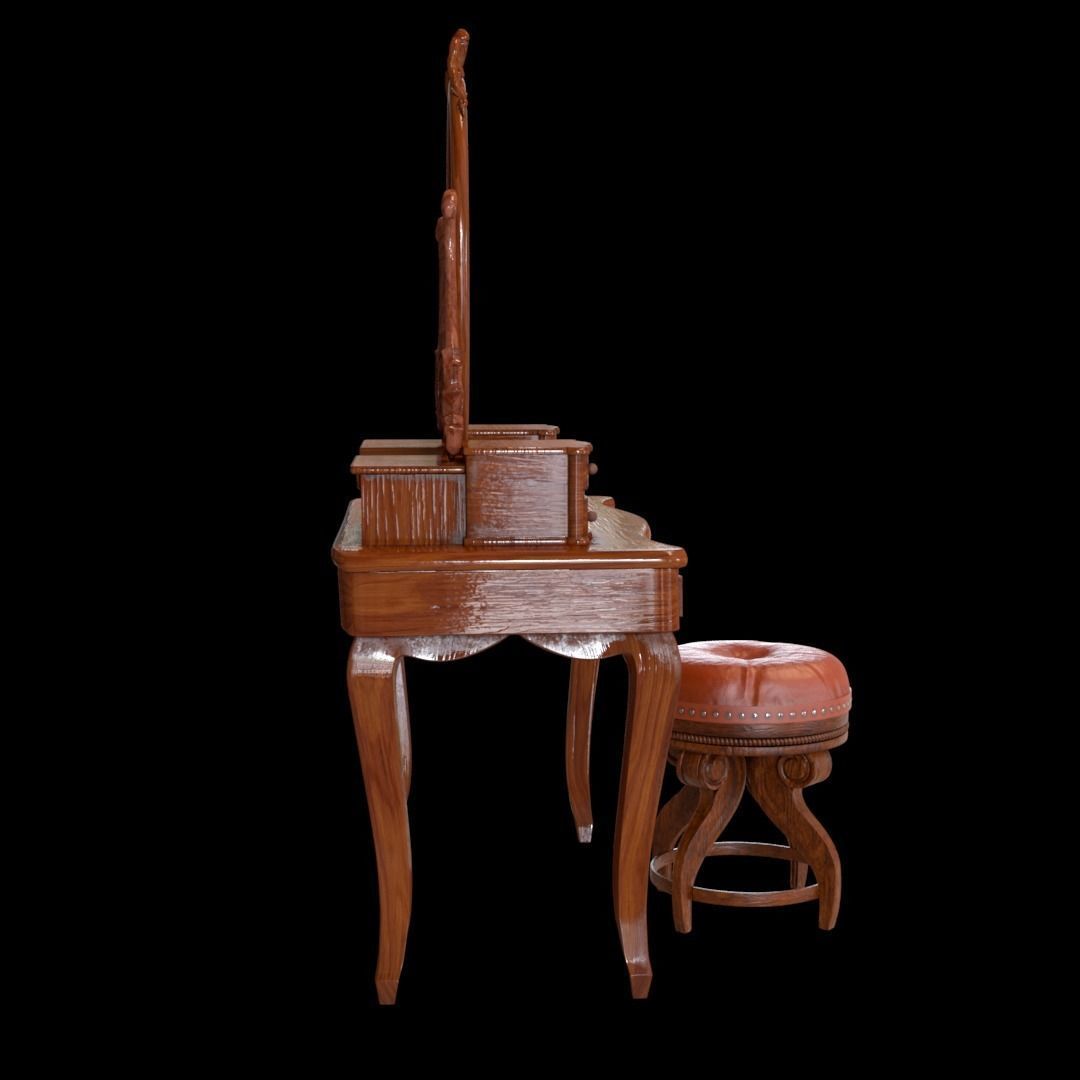 Rustic Vanity Low-poly 3D model_9