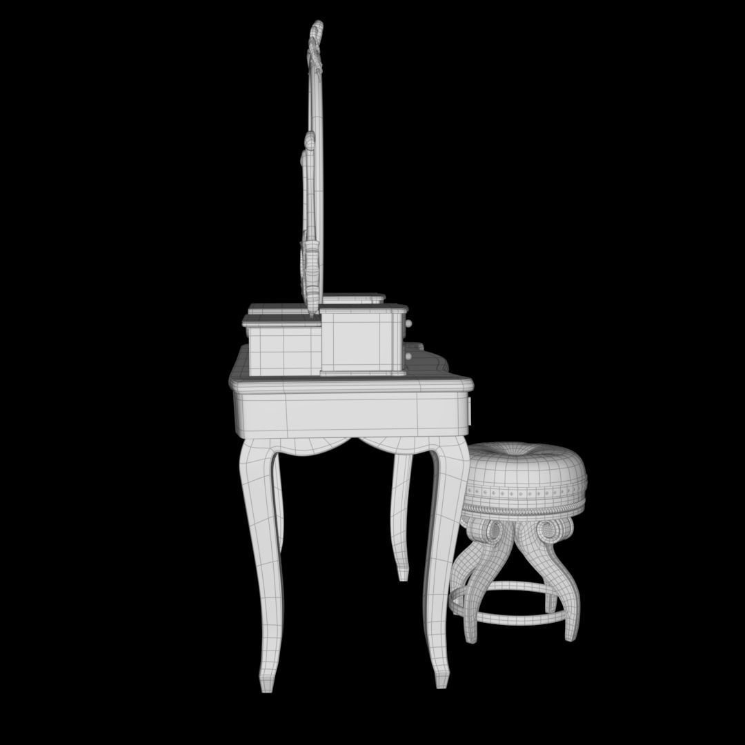 Rustic Vanity Low-poly 3D model_17