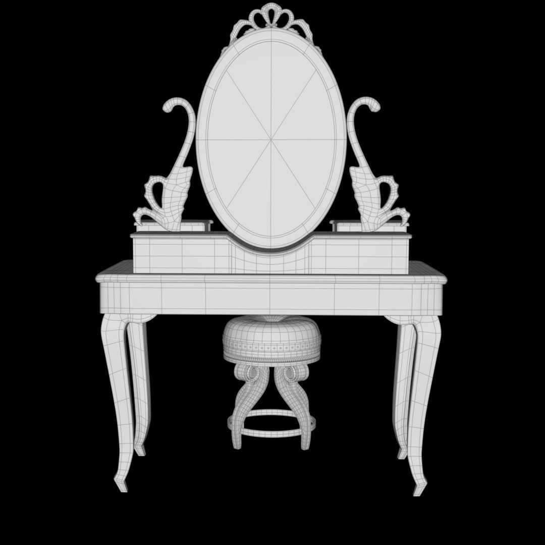 Rustic Vanity Low-poly 3D model_15