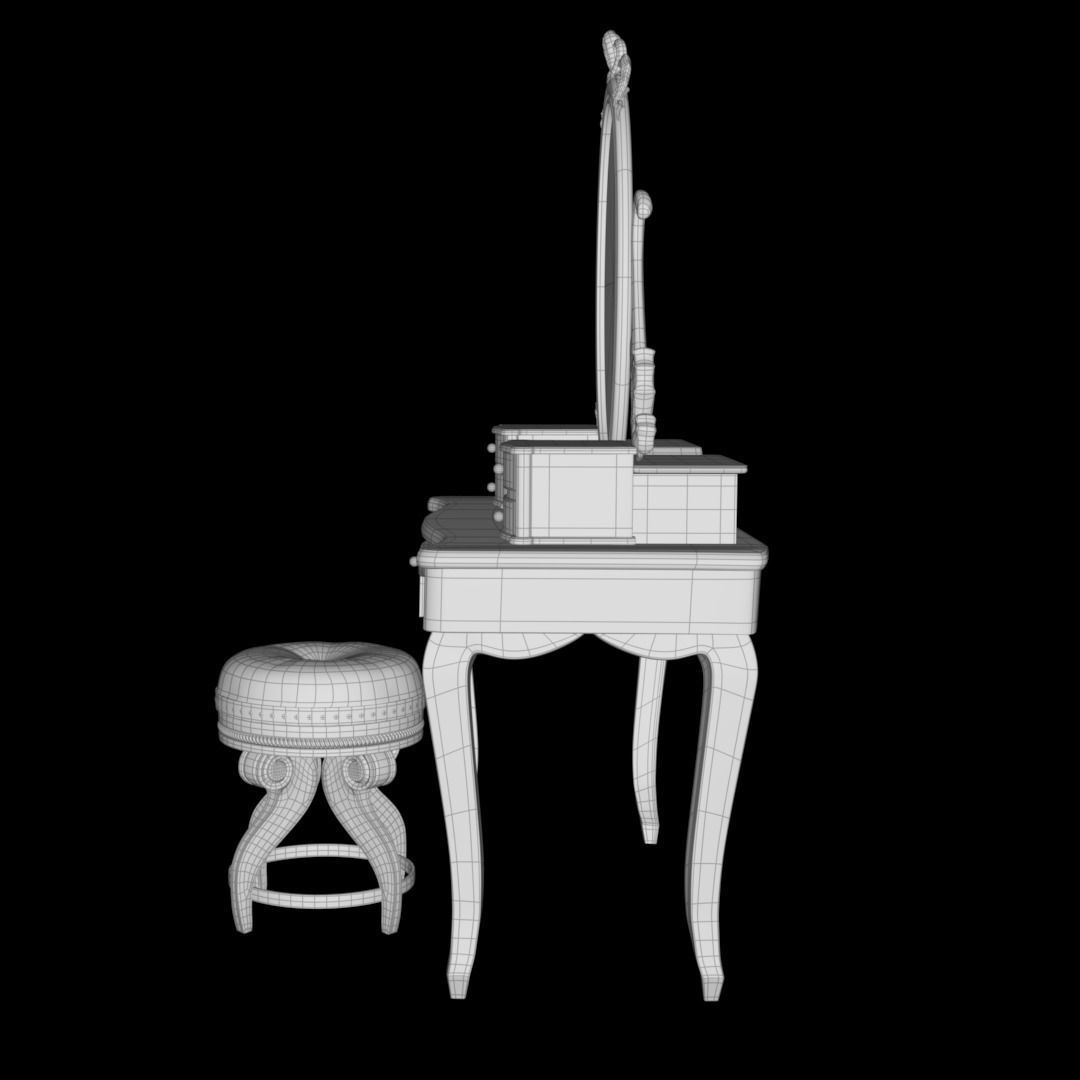 Rustic Vanity Low-poly 3D model_13