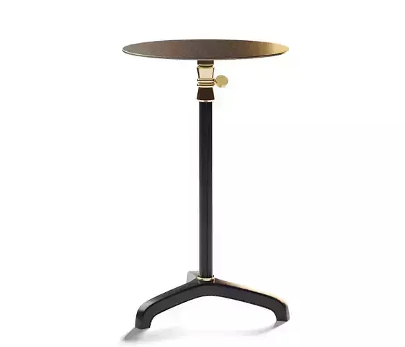 Table gold and leather 3D model