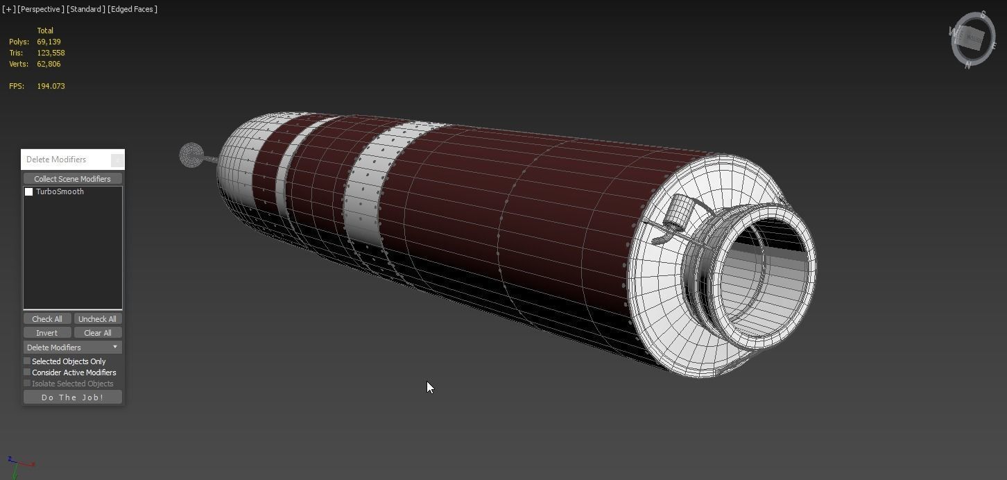 Trident D5 Submarine Ballistic Missile 3D model_2