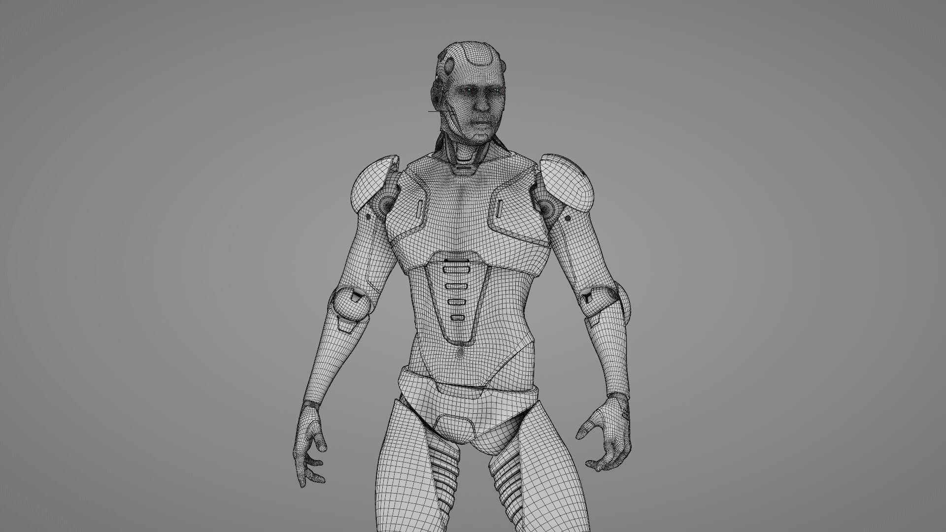 ANDROID  CRONOSH  RIGGED 3D model_37
