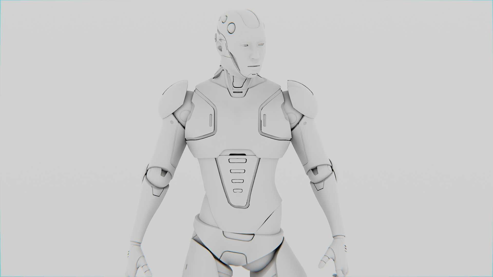 ANDROID  CRONOSH  RIGGED 3D model_32
