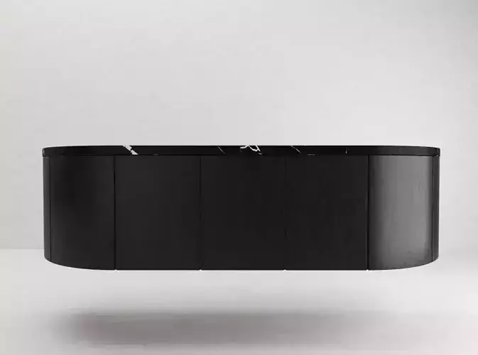 Console Nero Marquina marble - floating 