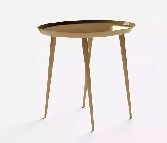 Oval gold Low-poly table