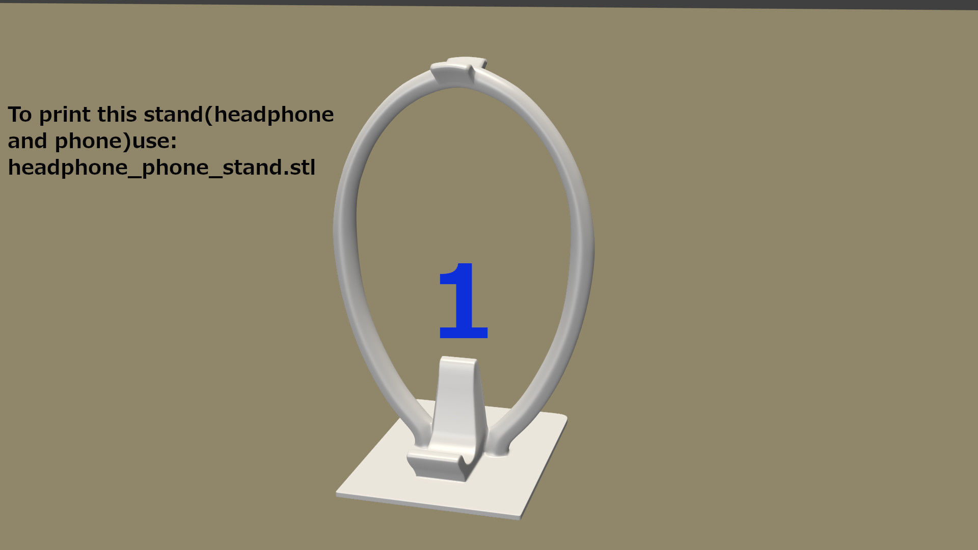 Light up headphone and phone stand 3D print model_2