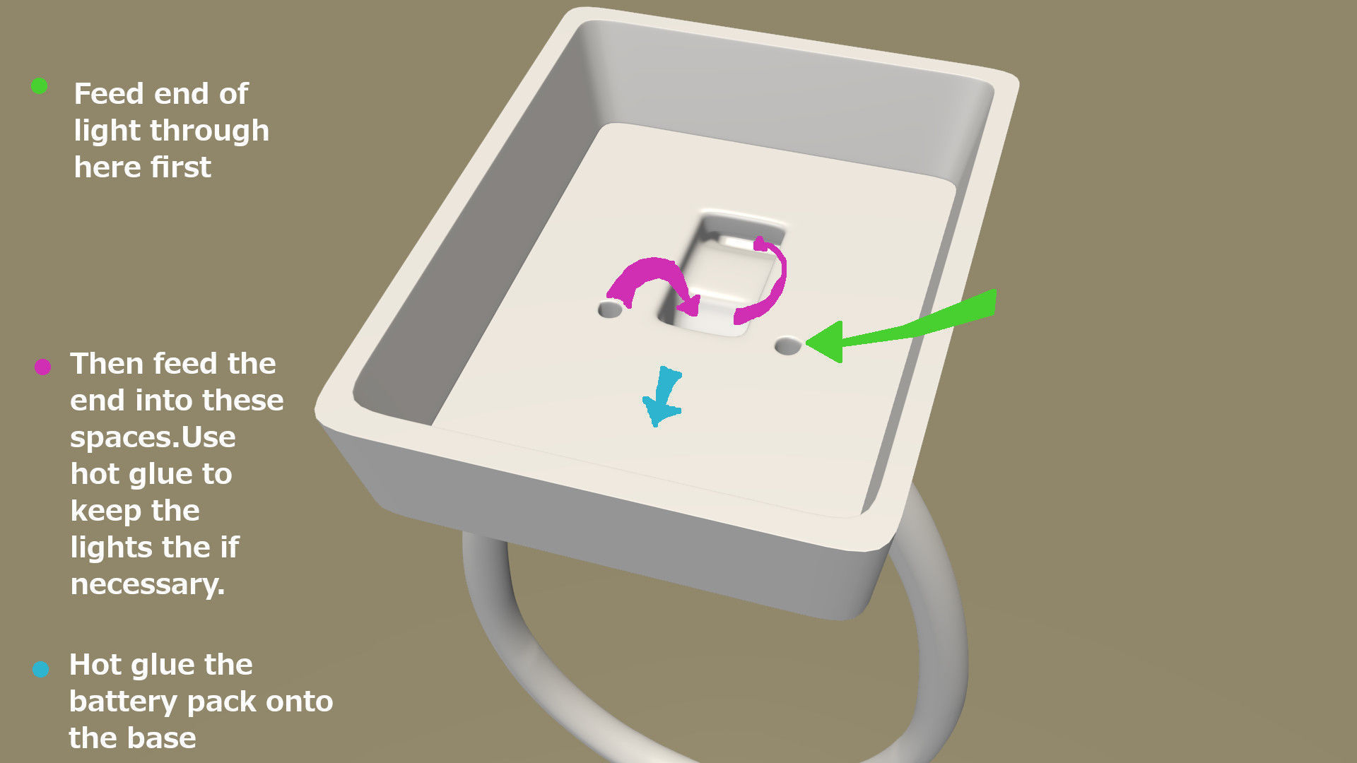 Light up headphone and phone stand 3D print model_4