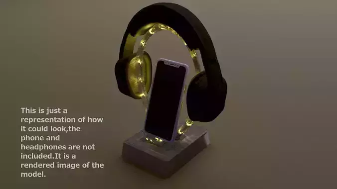 Light up headphone and phone stand 