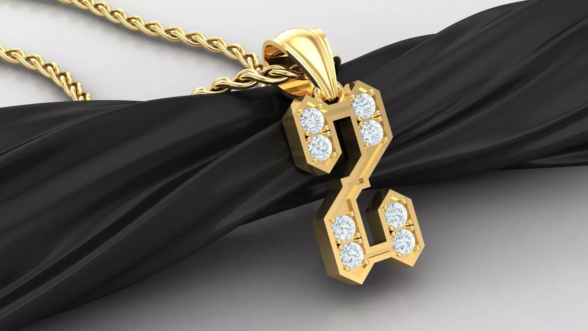 Pendant  Letter Z 3D print model_0