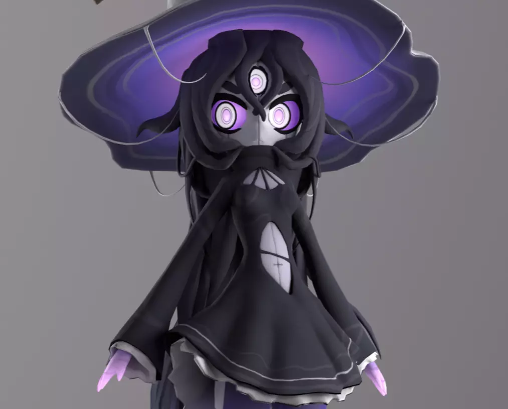 Silk Witch Low-poly 3D model