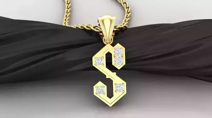 Pendant  Letter S