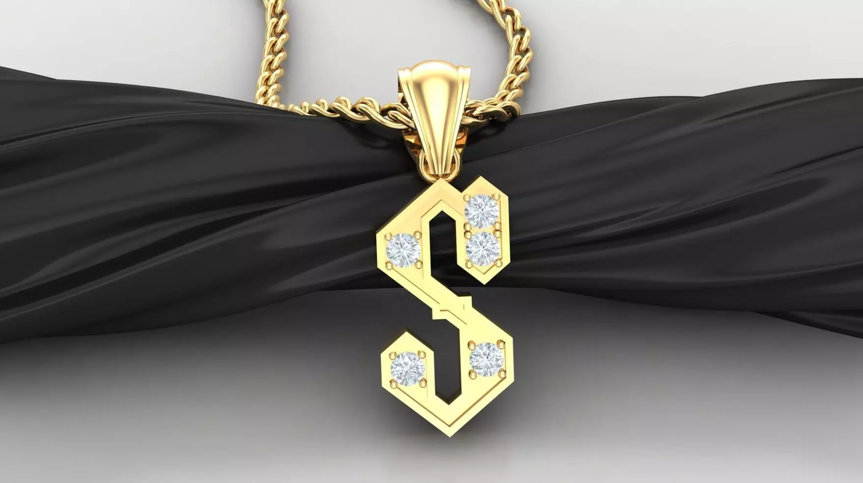 Pendant Letter S 3D print model