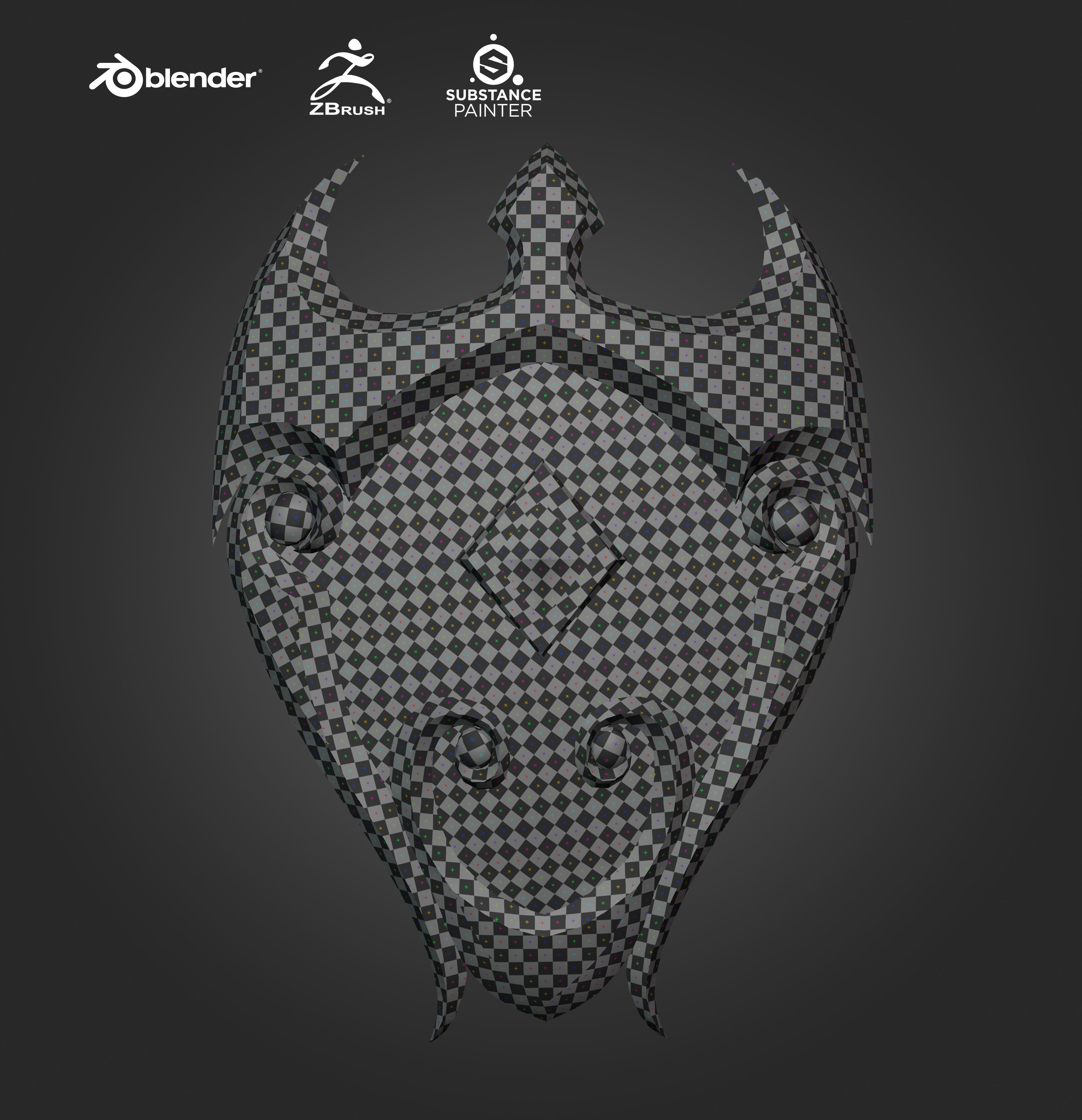 Stylized shield Game Ready  Low-poly 3D model_3