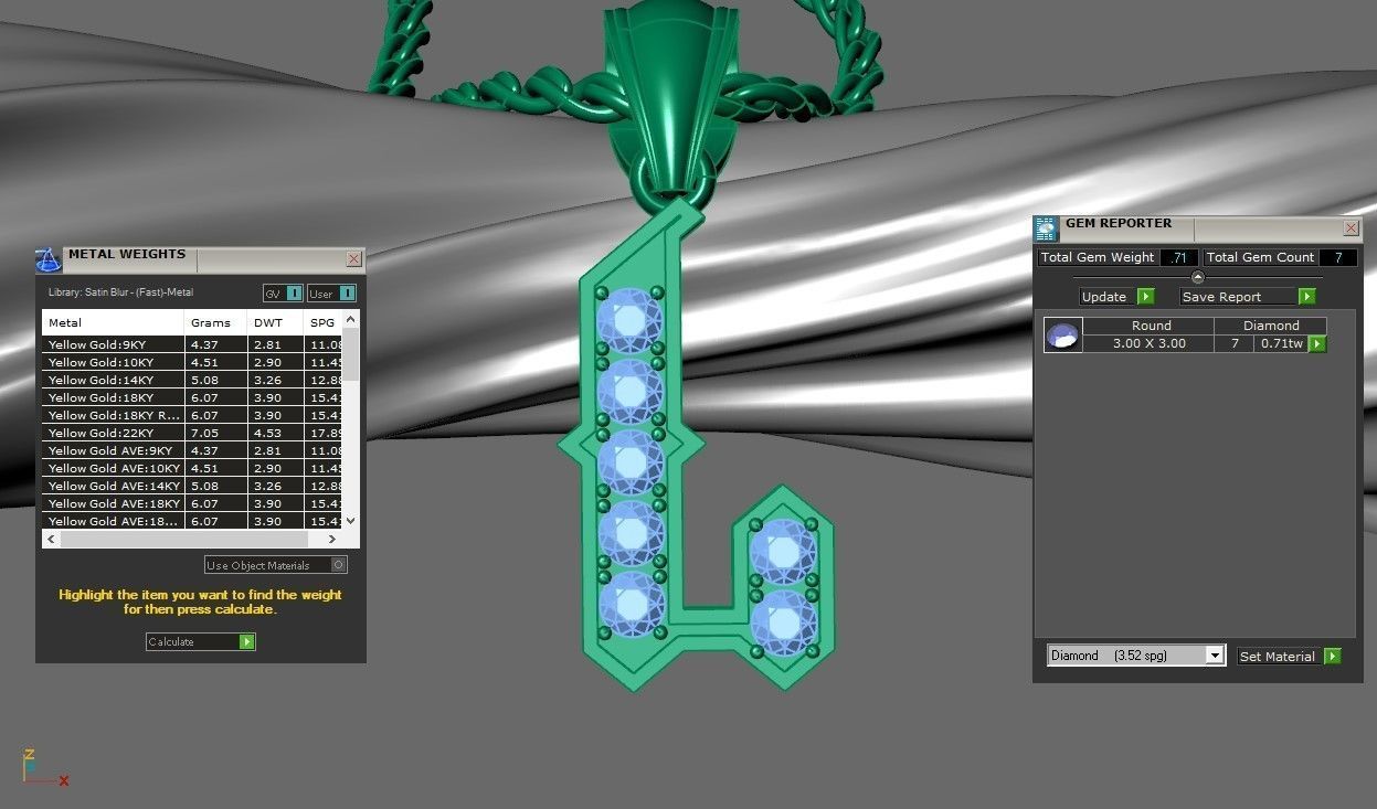 Pendant Letter L 3D print model_1