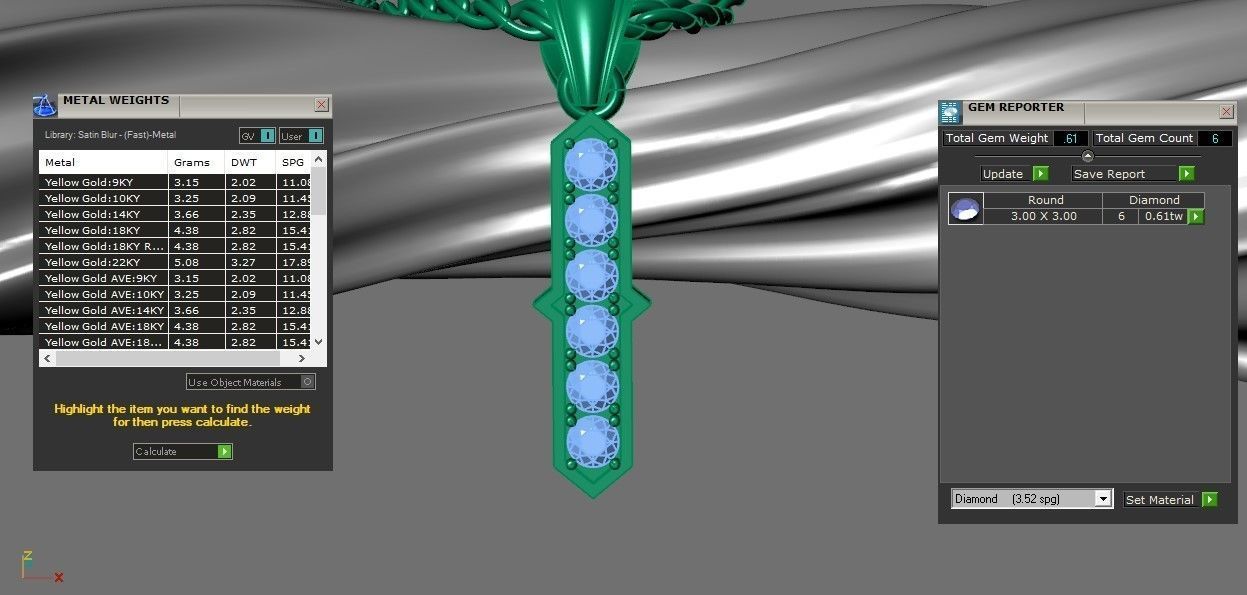 Pendant  Letter I 3D print model_1