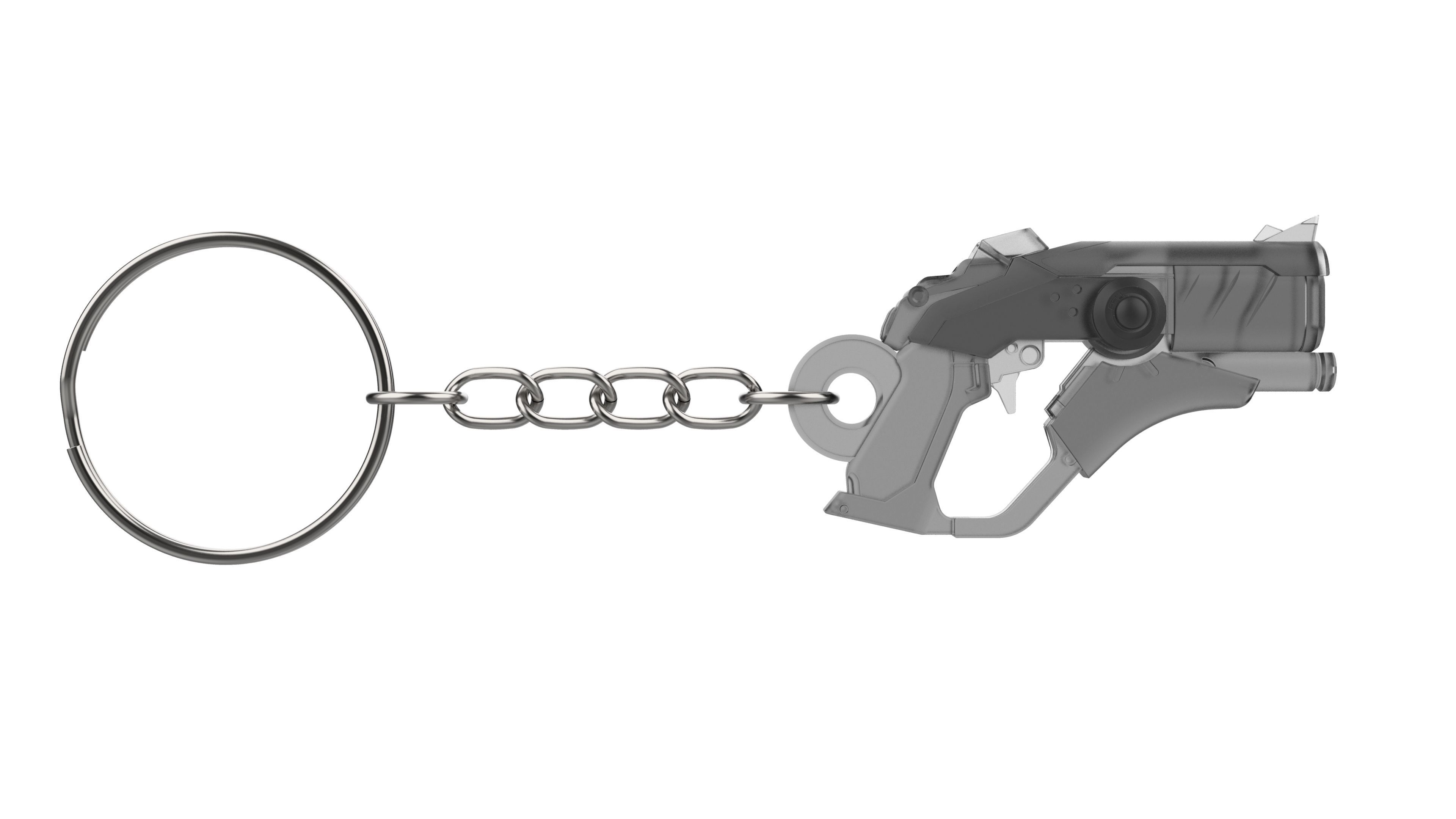 Keychain - Merci Devil Skin Blaster - Overwatch - STL 3D print model_6