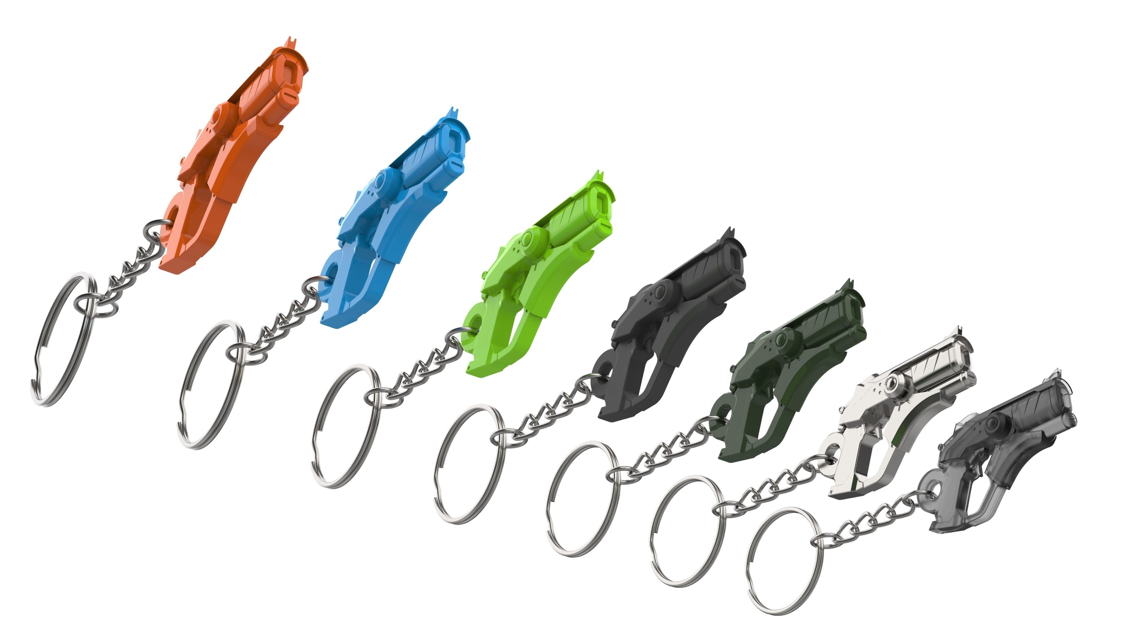 Keychain - Merci Devil Skin Blaster - Overwatch - STL 3D print model_16
